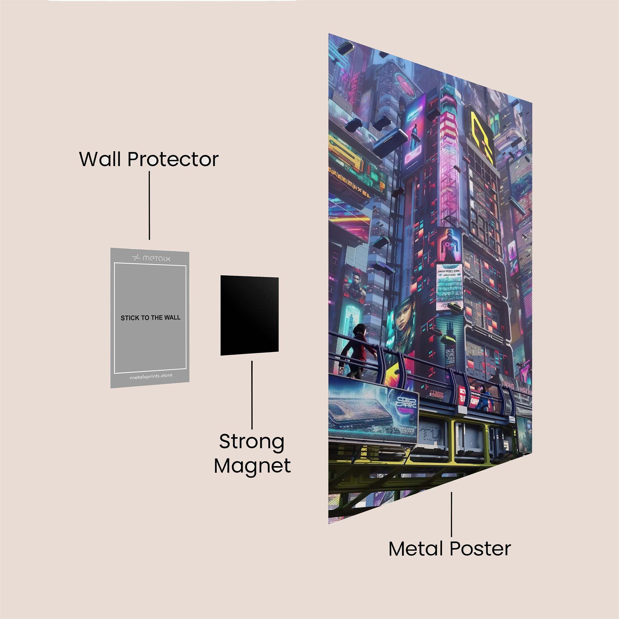 Neon Dreams Safe Wall Magnetic / M