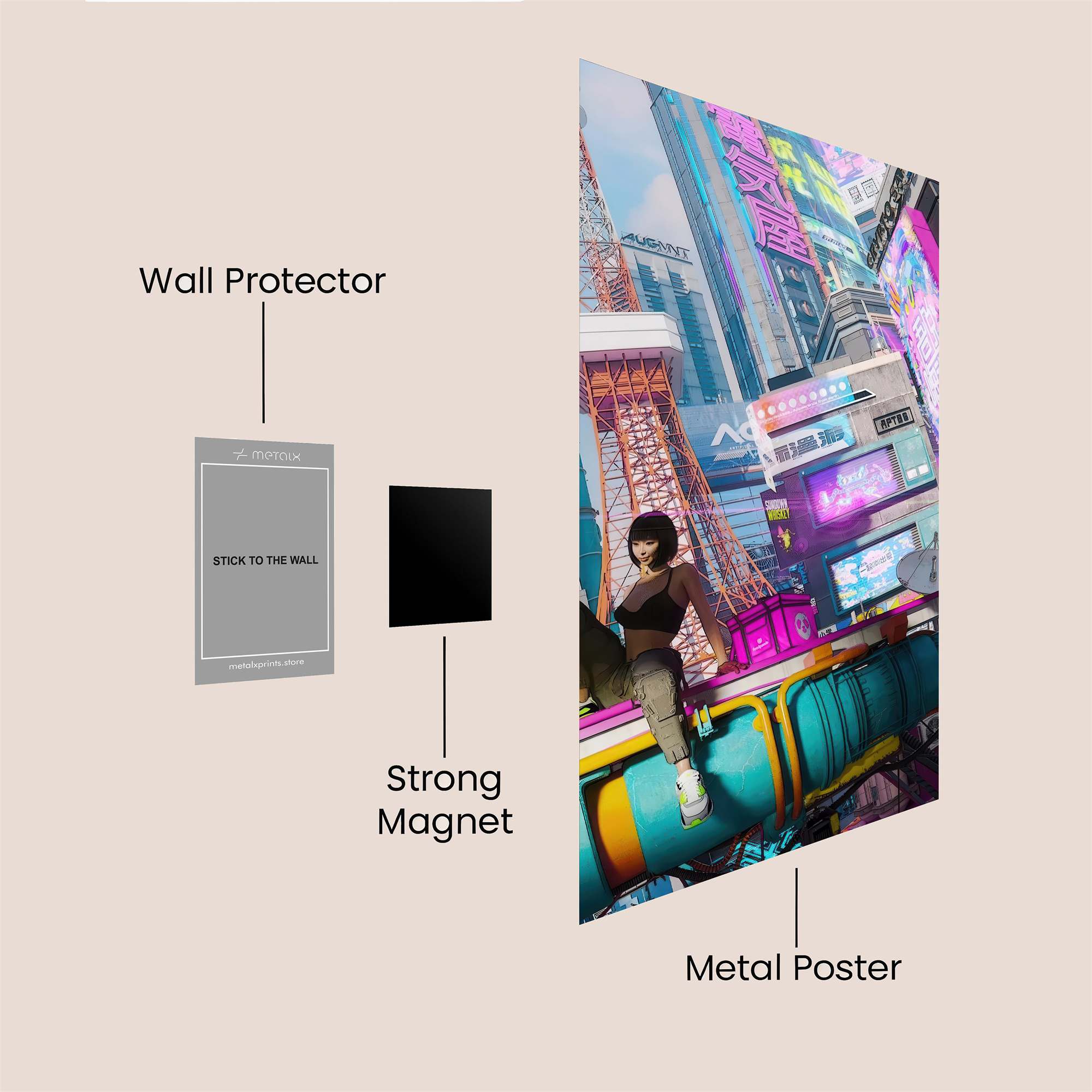 Cyberpunk Vibe Safe Wall Magnetic / M