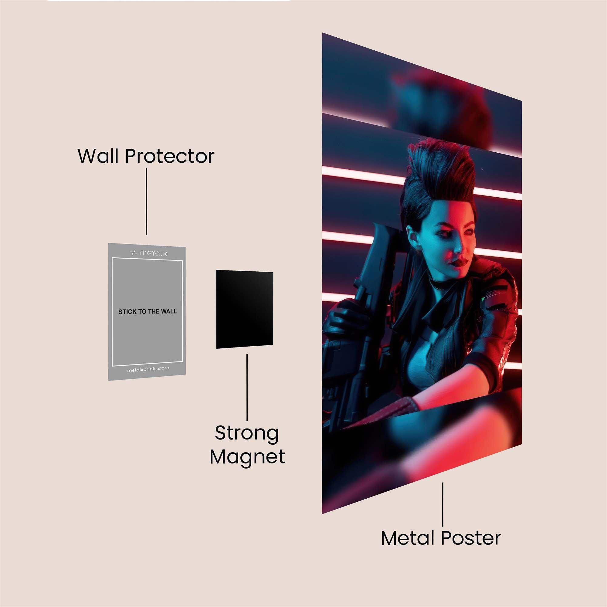 Cyber Vibe Safe Wall Magnetic / M