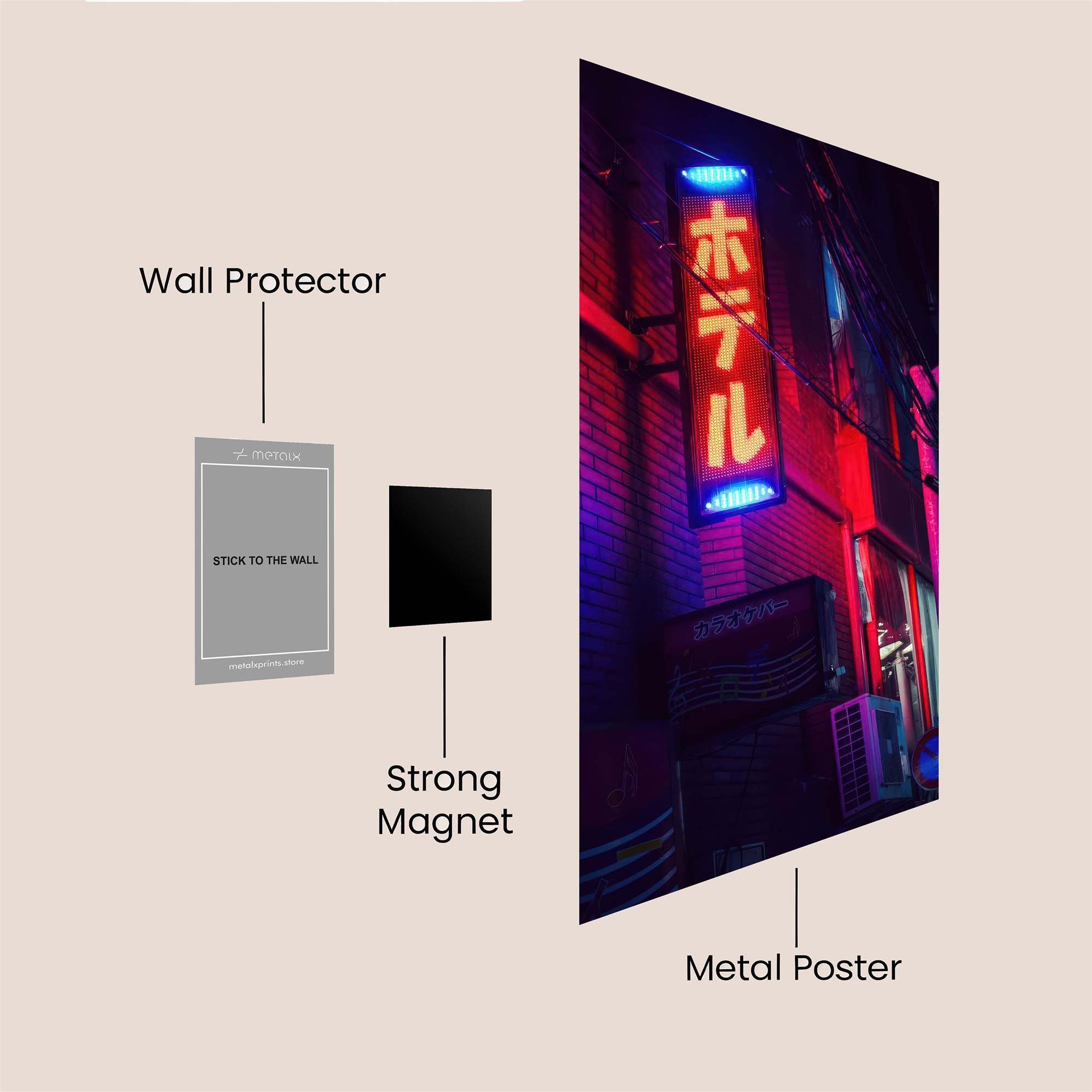 Neon Serenity Safe Wall Magnetic / M