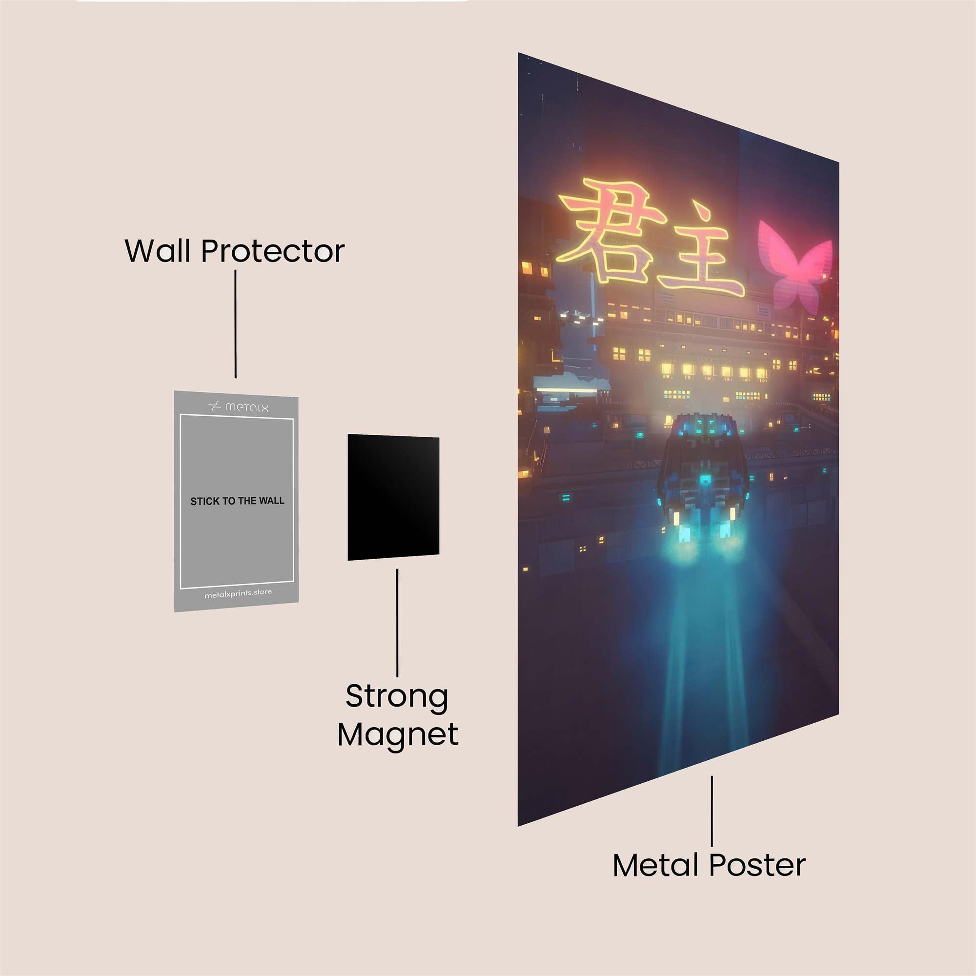 Cyber Serenity Safe Wall Magnetic / M