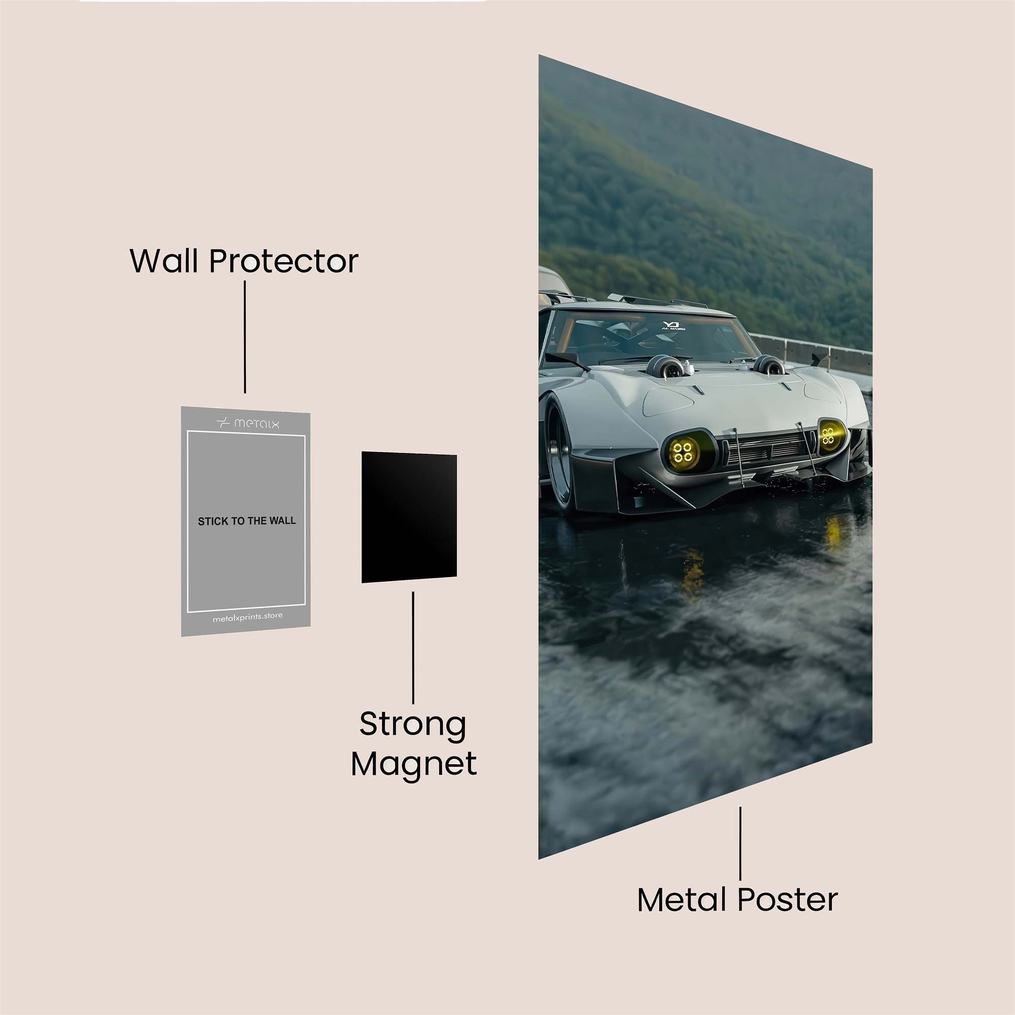 Futuristic Charge Safe Wall Magnetic / M