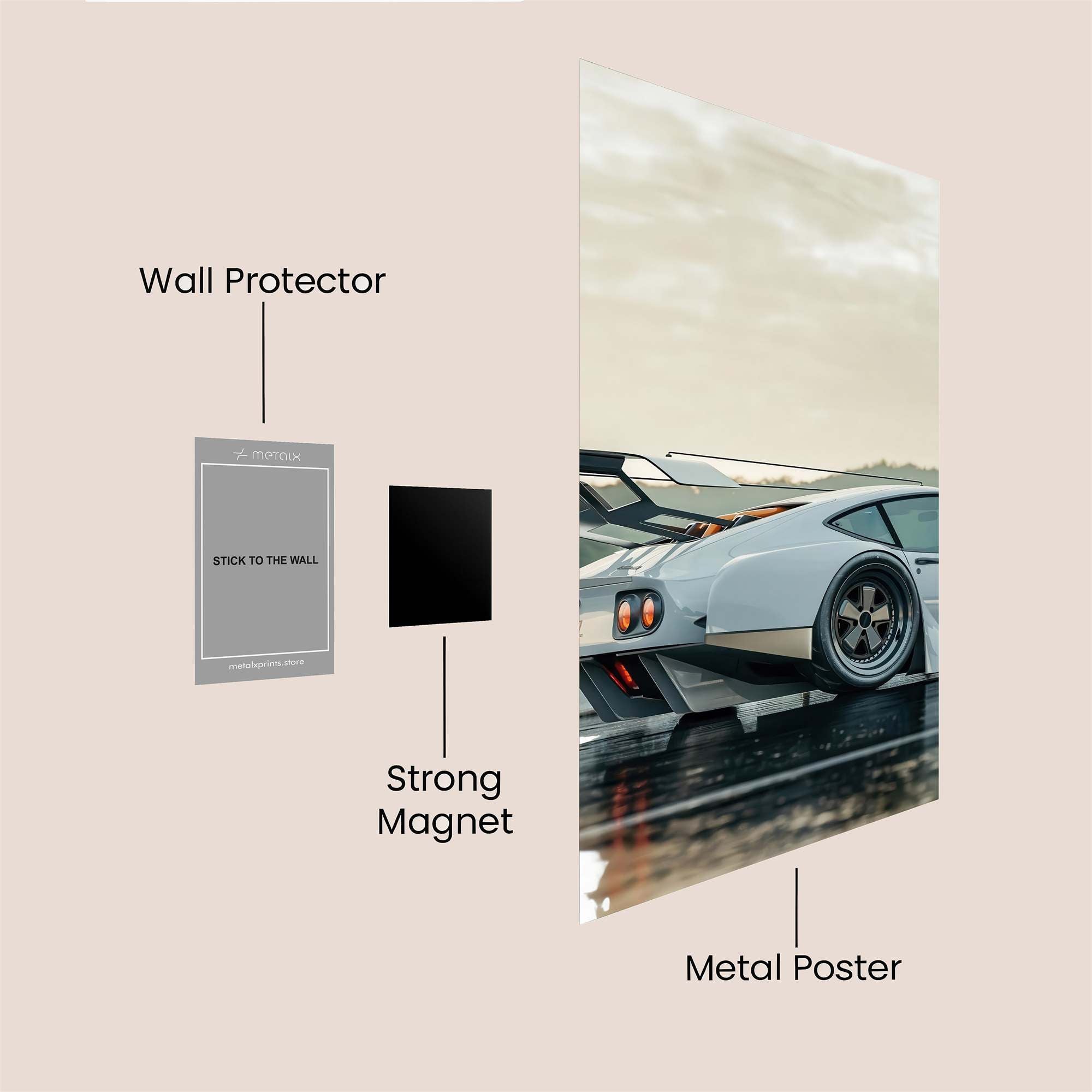 Aerodynamic Elegance Safe Wall Magnetic / M