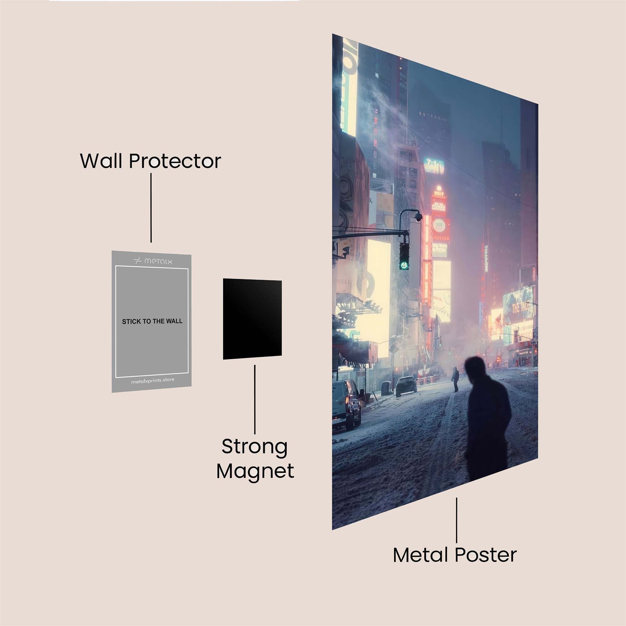 Neon Solitude Safe Wall Magnetic / M