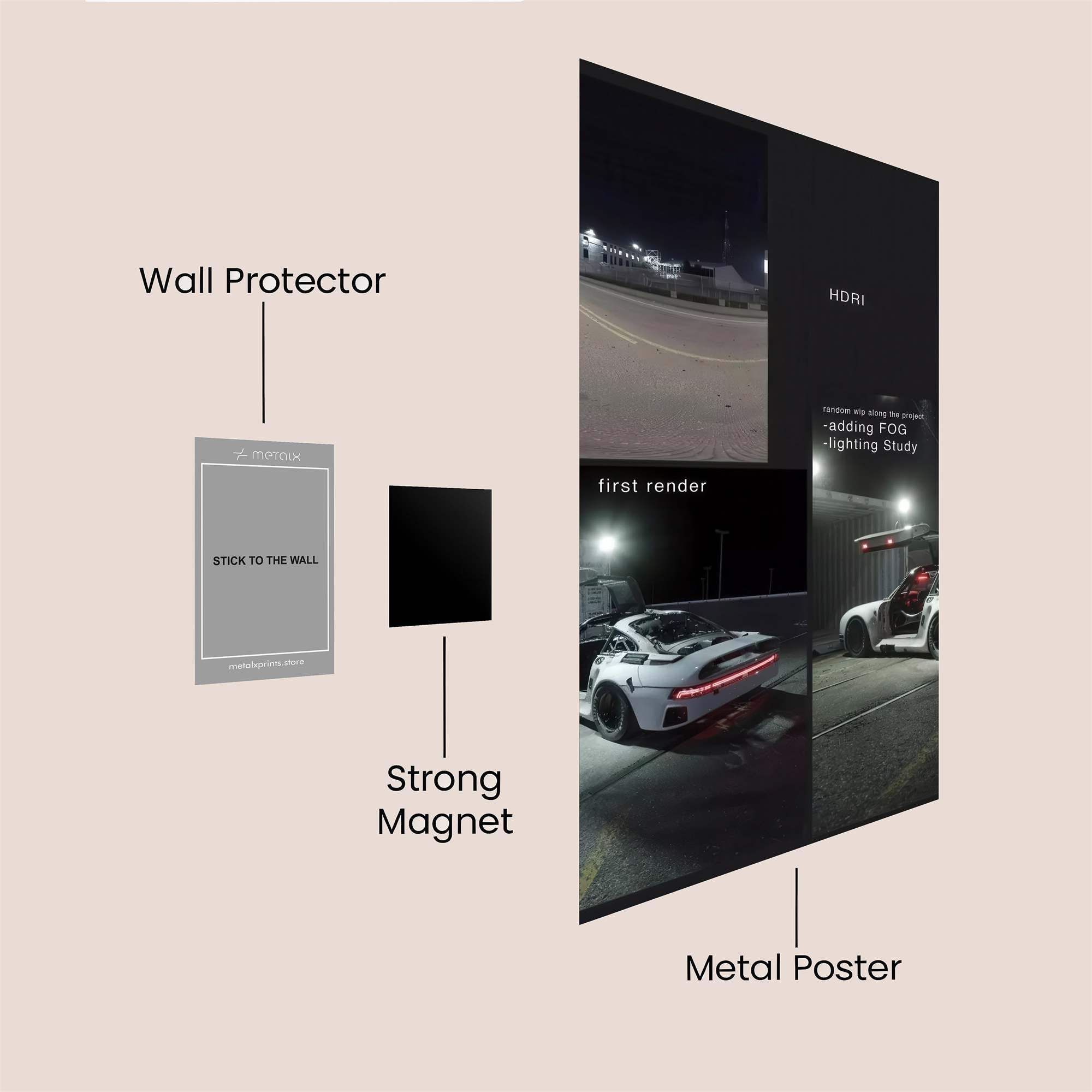 Night Render Safe Wall Magnetic / M