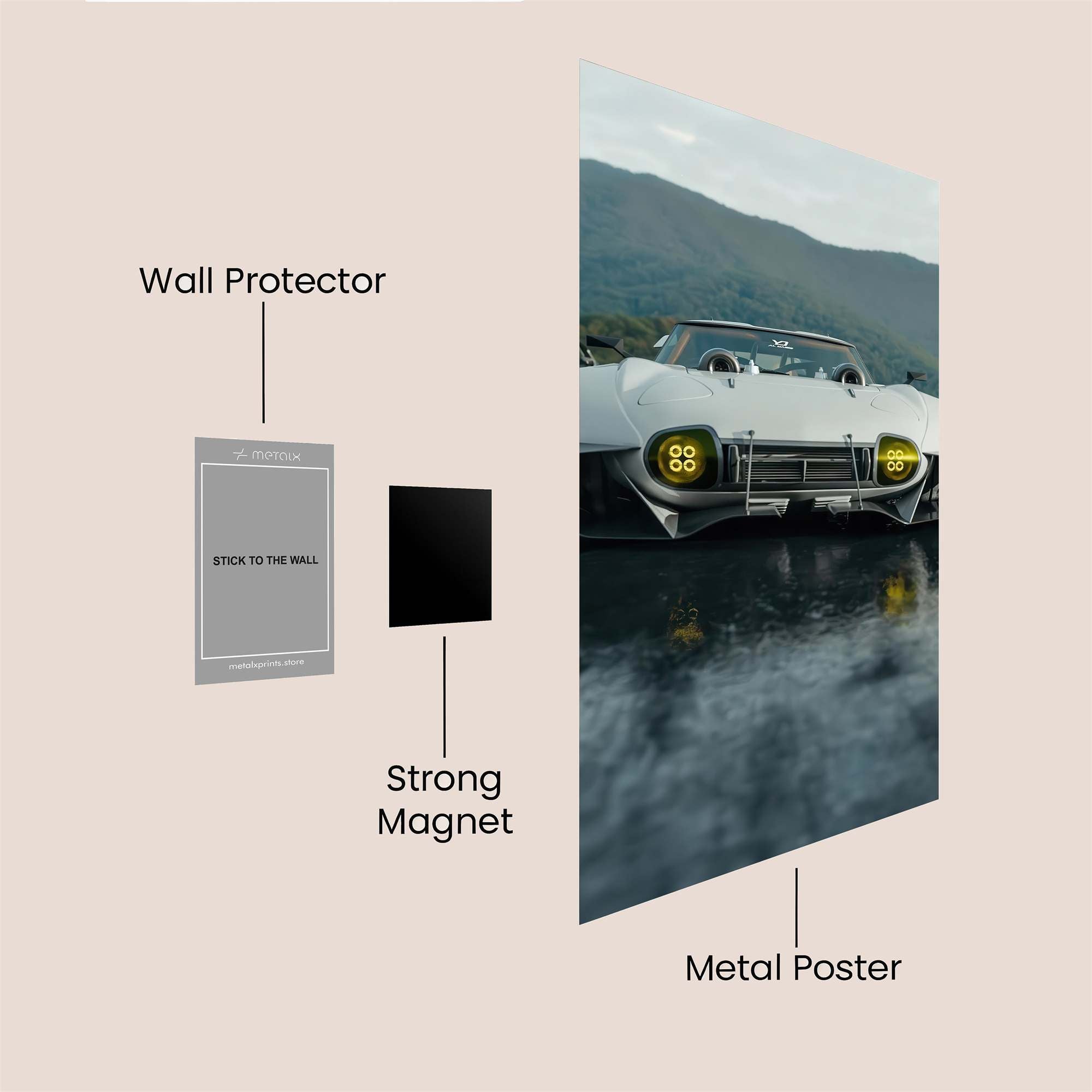 Futuristic Prowl Safe Wall Magnetic / M