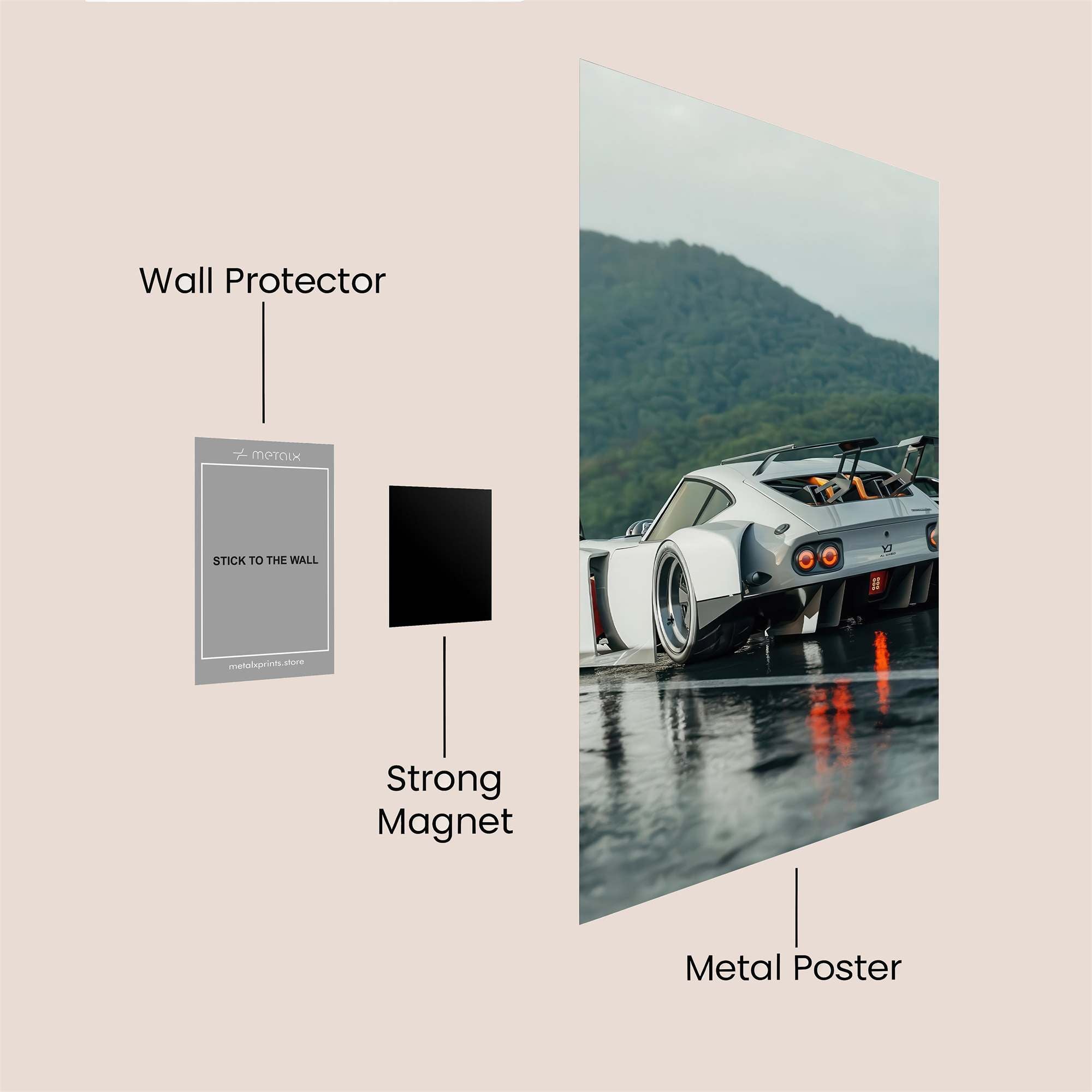 Sleek Majesty Safe Wall Magnetic / M