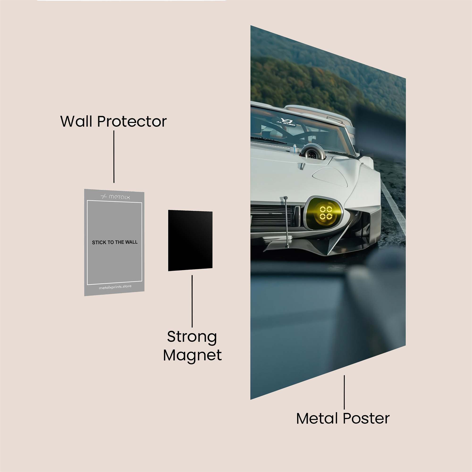 Futuristic Pursuit Safe Wall Magnetic / M
