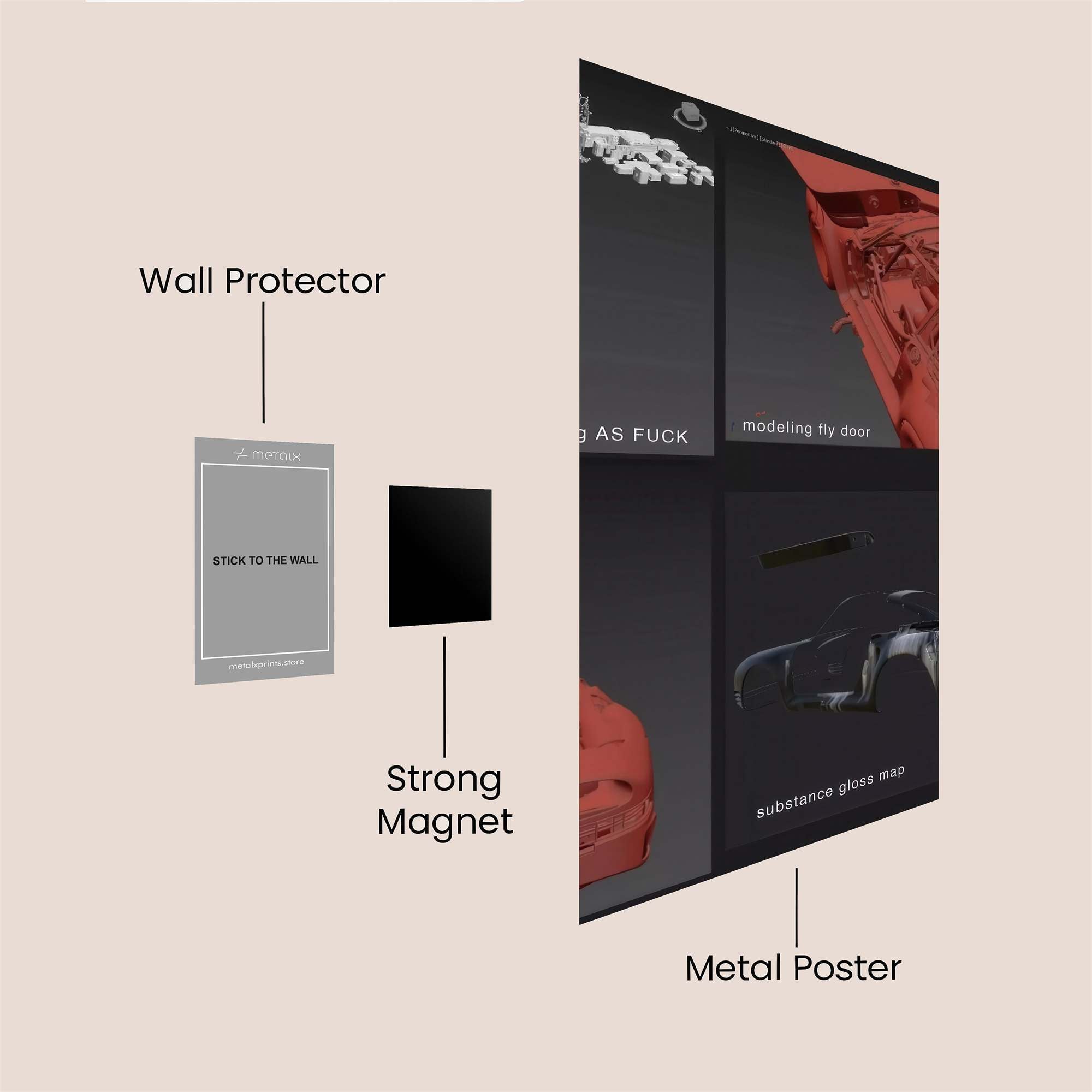 Digital Metamorphosis Safe Wall Magnetic / M