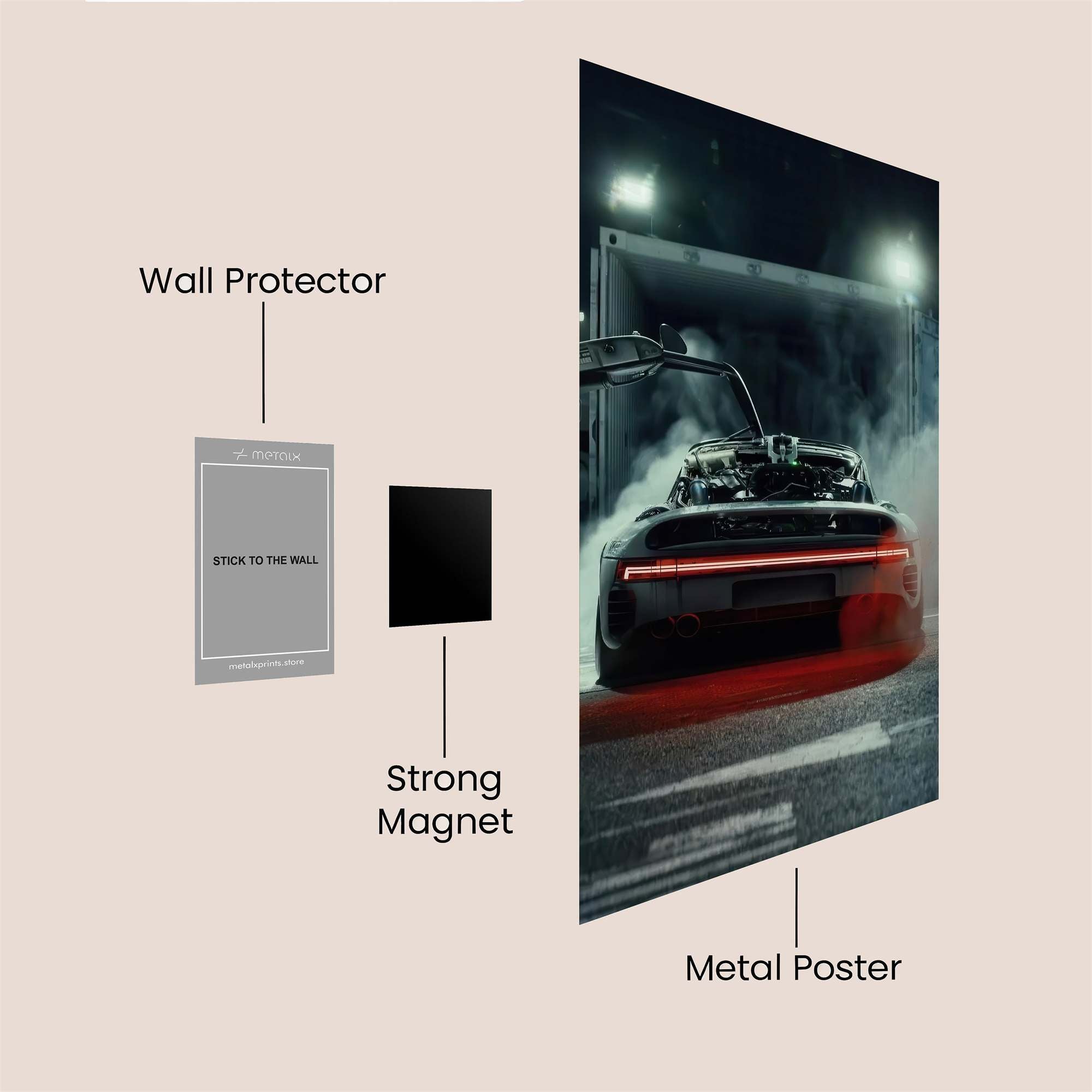 Futuristic Momentum Safe Wall Magnetic / M