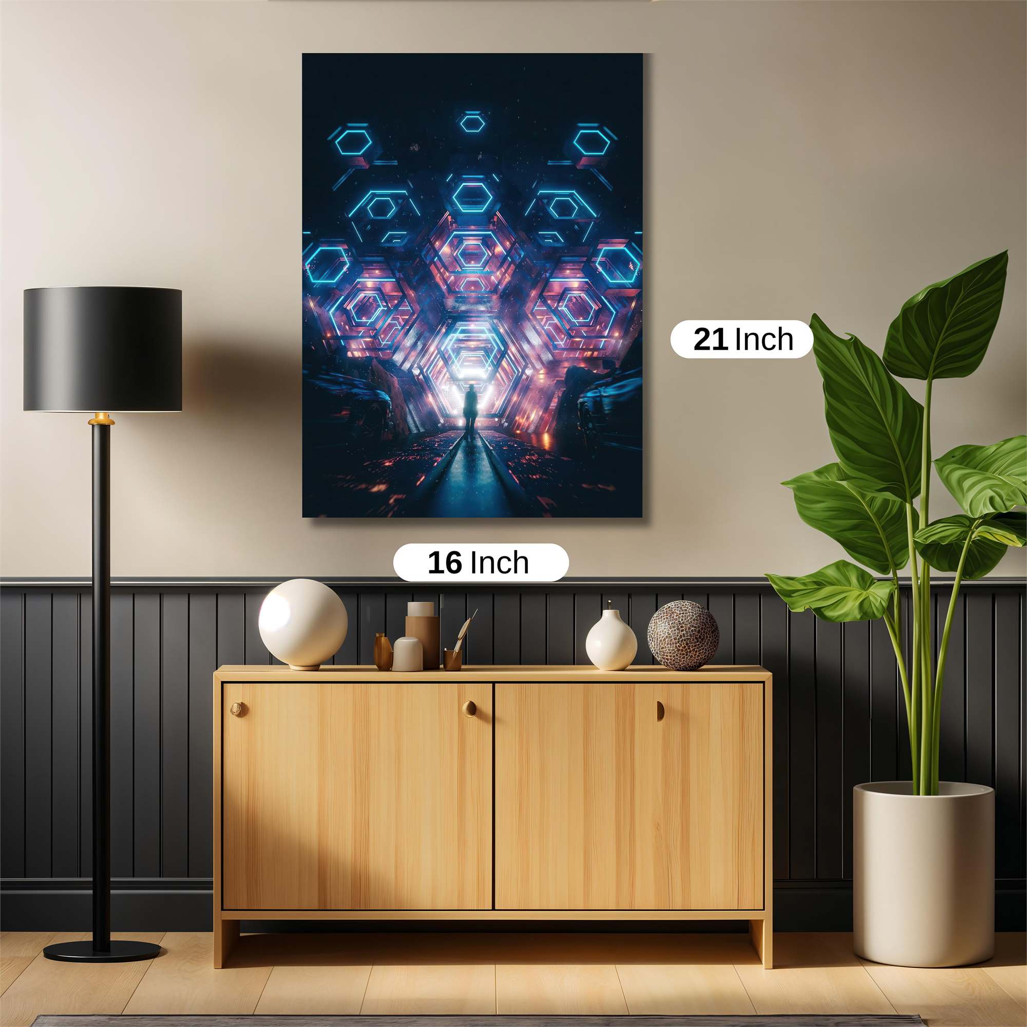 Neon Convergence Safe Wall Magnetic / M