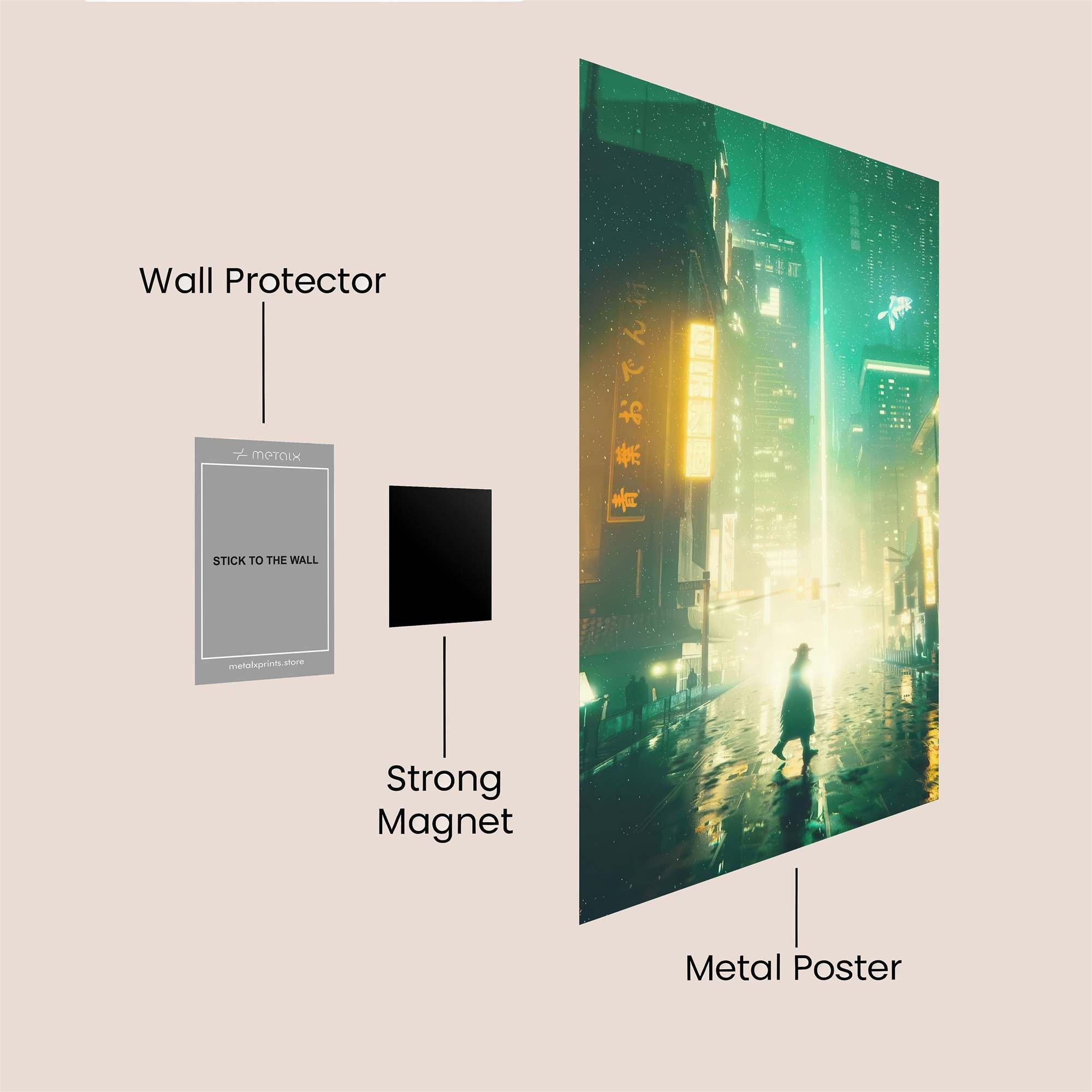 Neon Solitude Safe Wall Magnetic / M