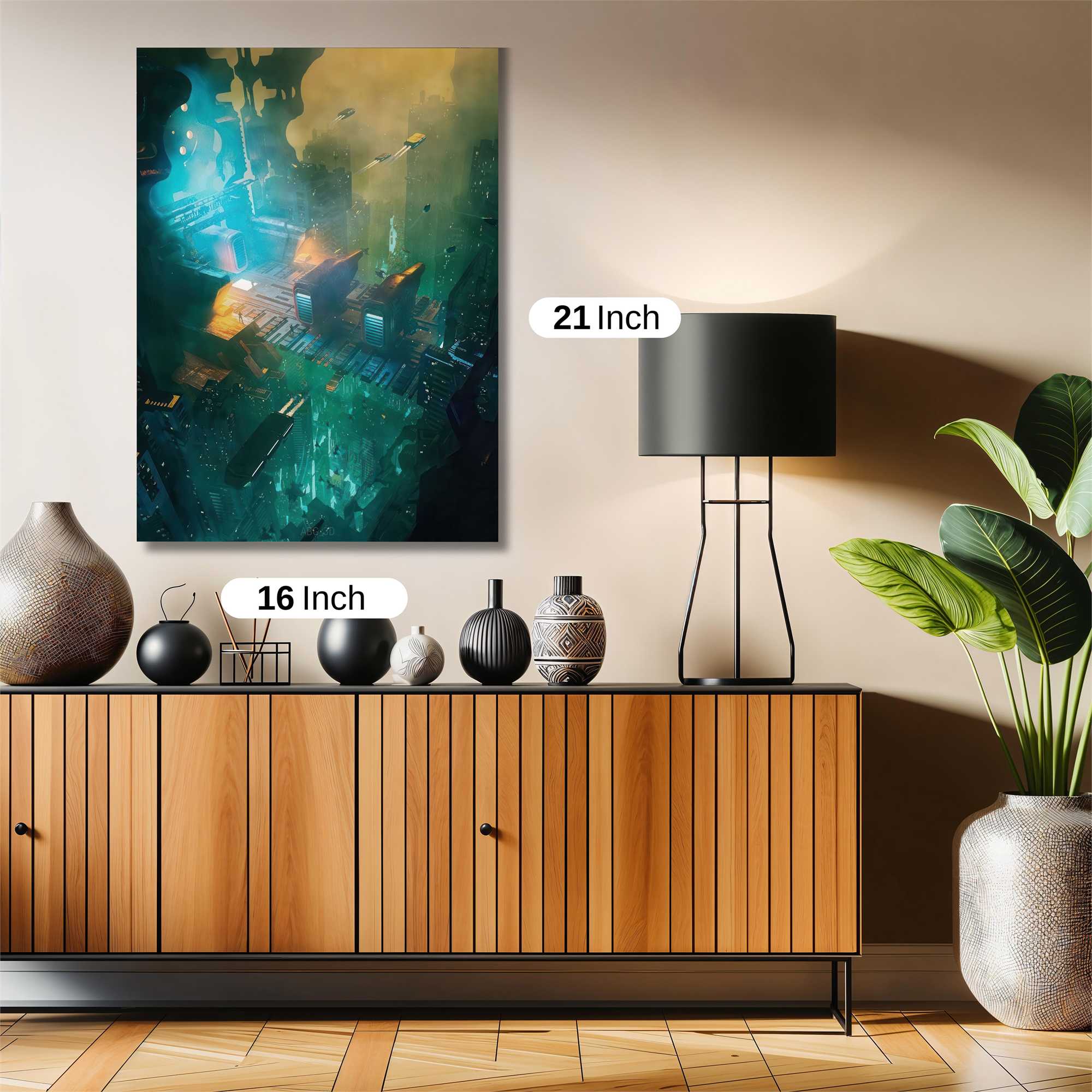 Neon Skiescape Safe Wall Magnetic / M