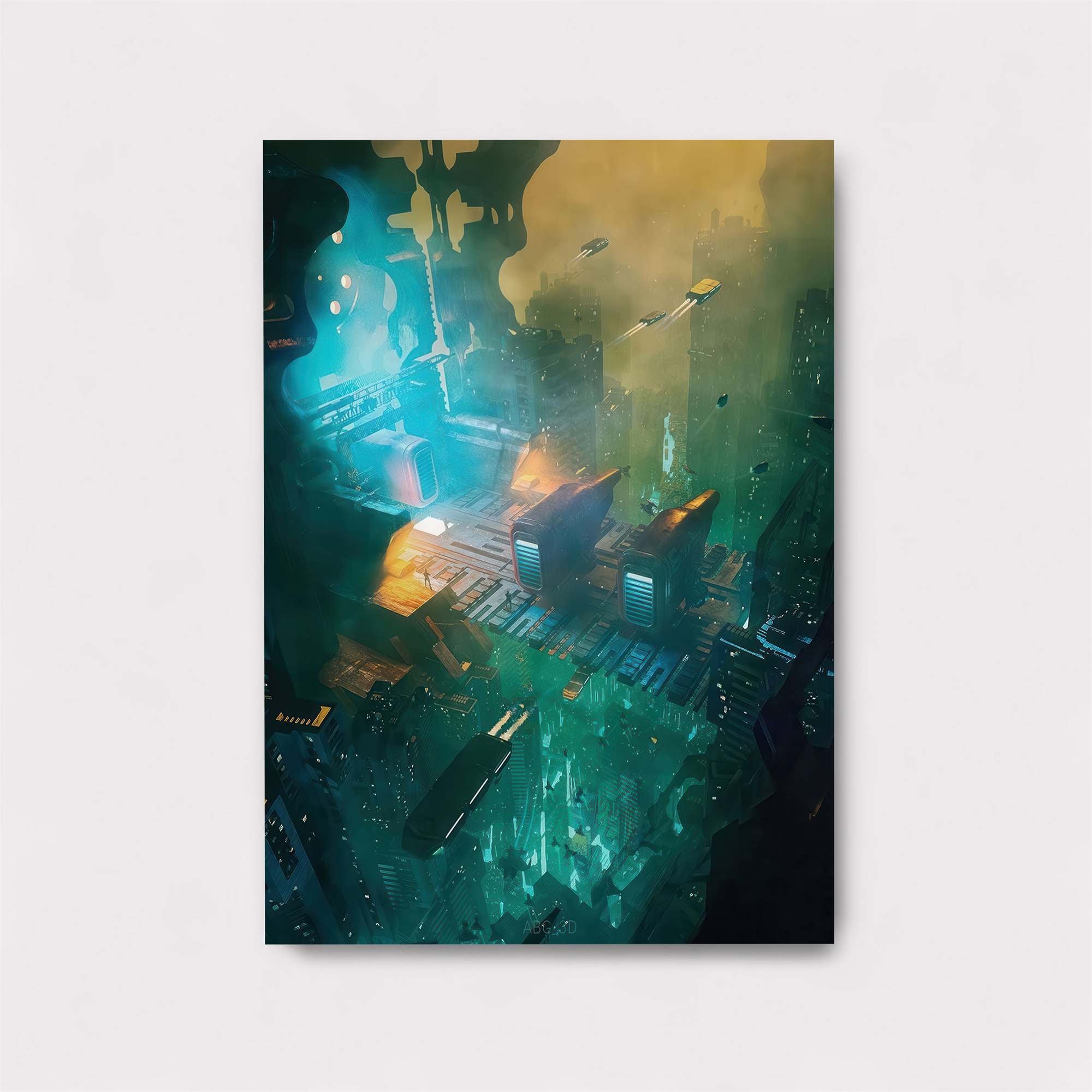 Neon Skiescape Safe Wall Magnetic / M