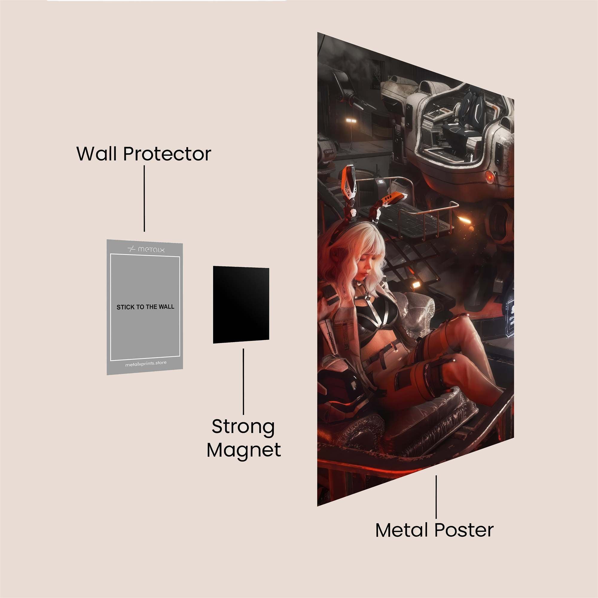 Cyber Dreamscape Safe Wall Magnetic / M