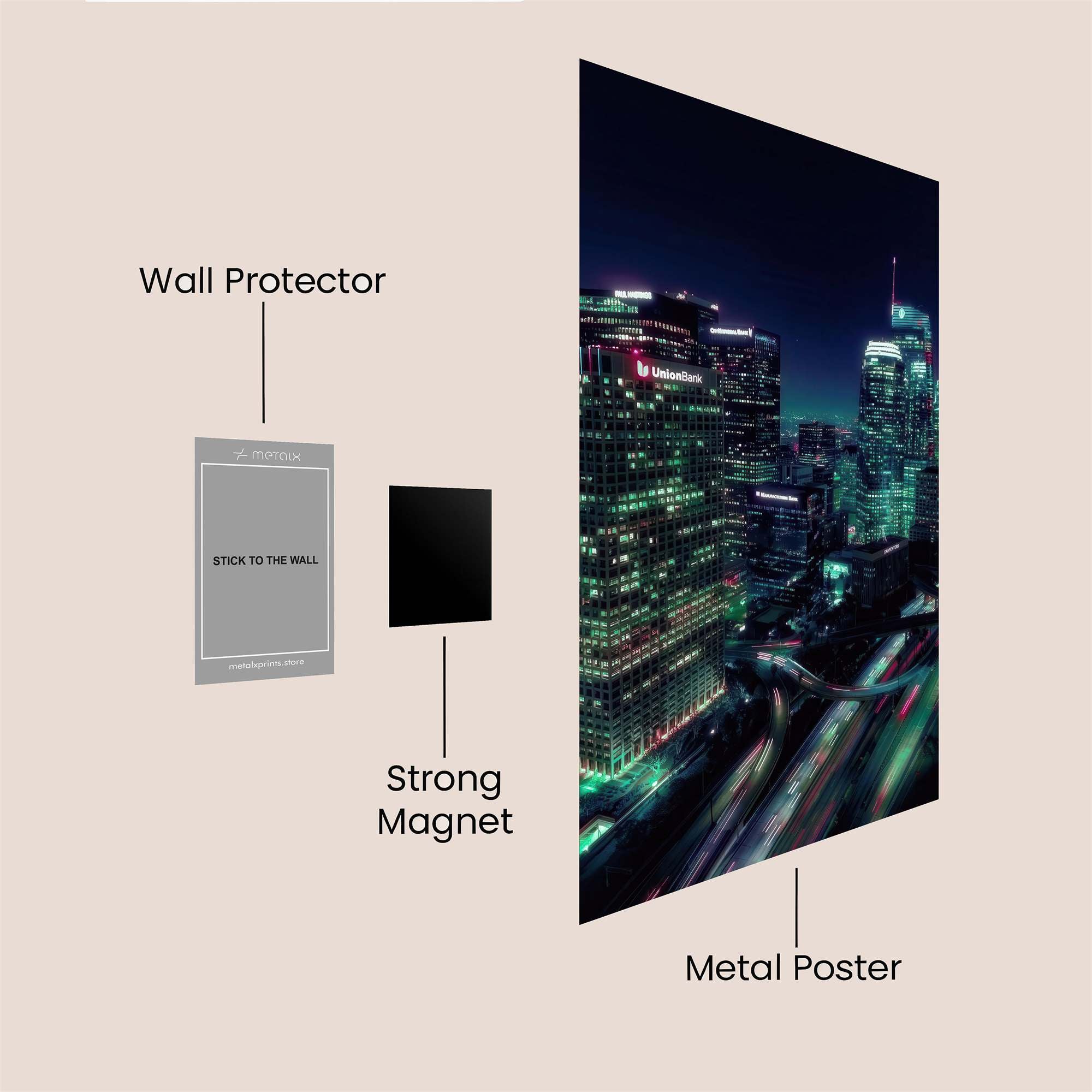 Neon Dreamscape Safe Wall Magnetic / M