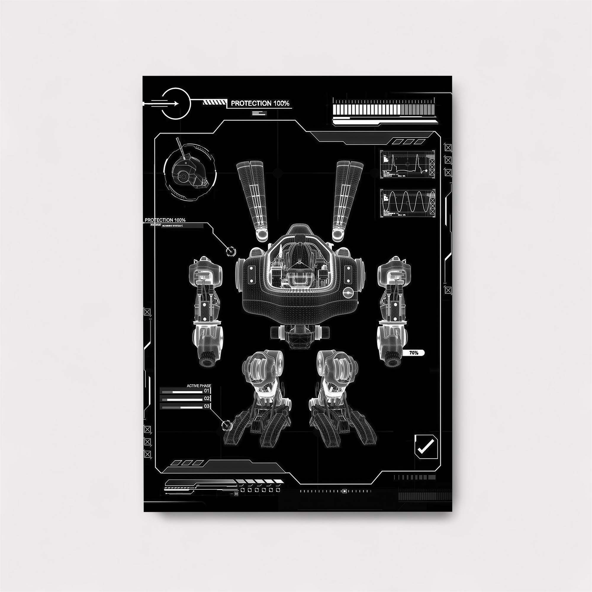 Mech Blueprint Safe Wall Magnetic / M