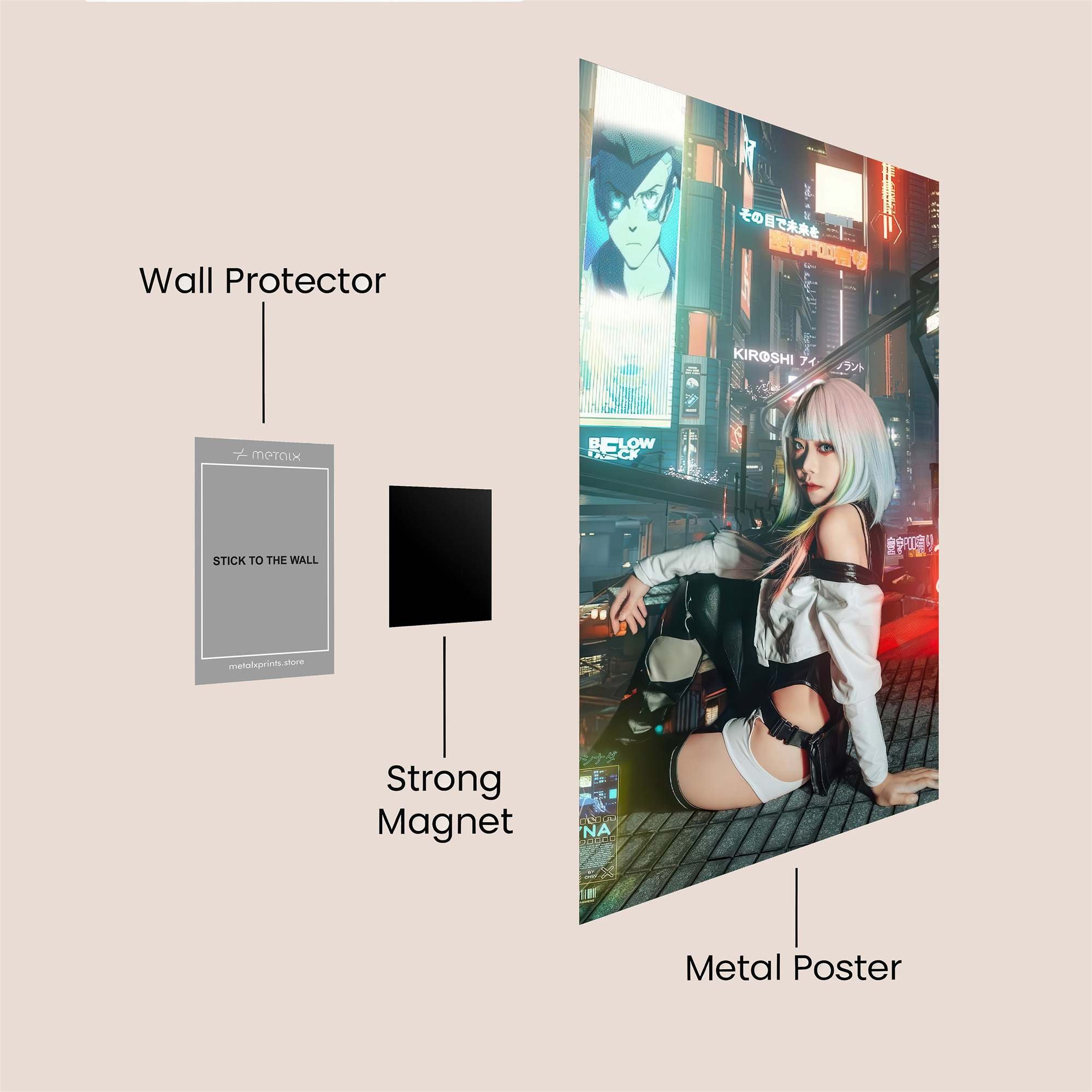 Cyberpunk Elegance Safe Wall Magnetic / M