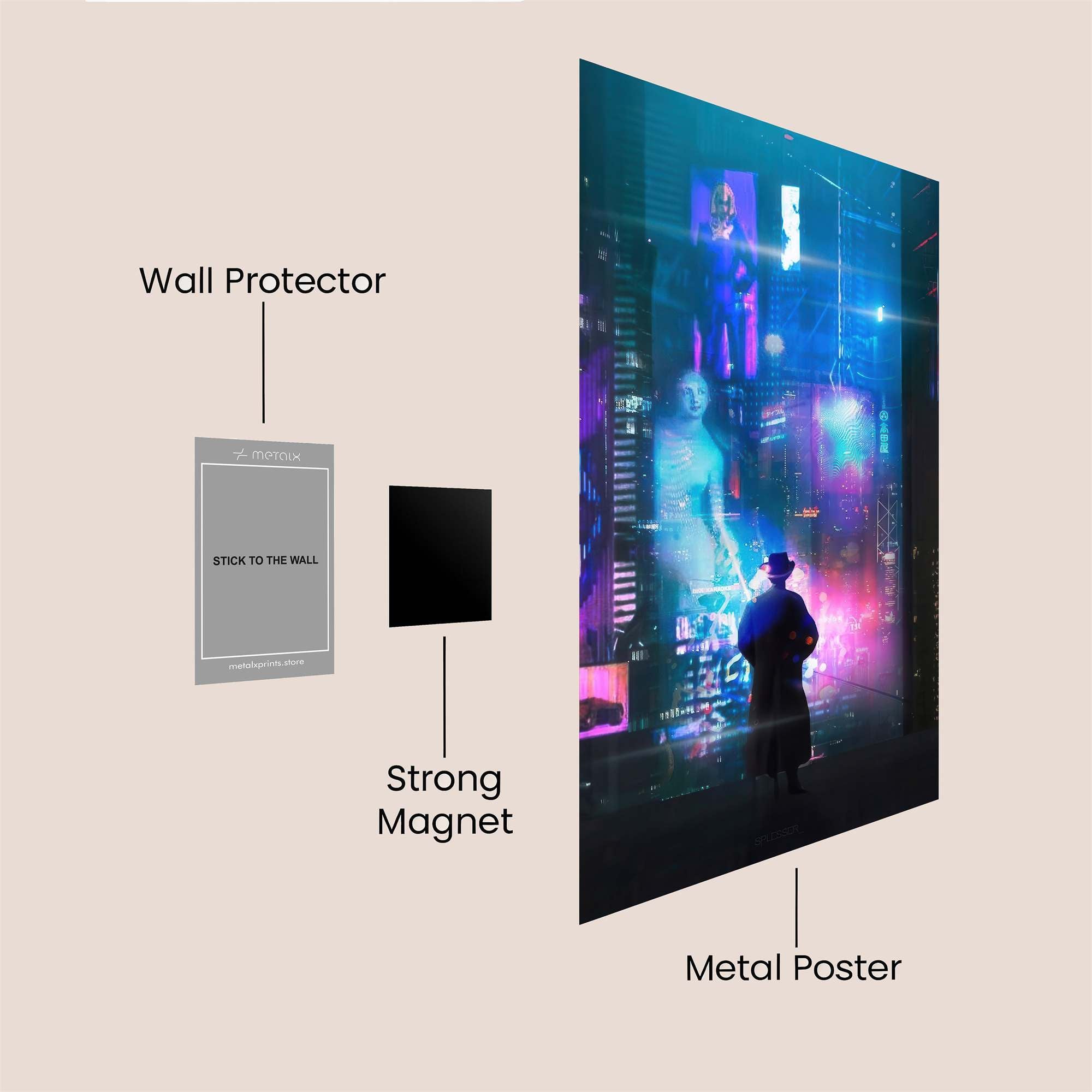 Neon Reverie Safe Wall Magnetic / M