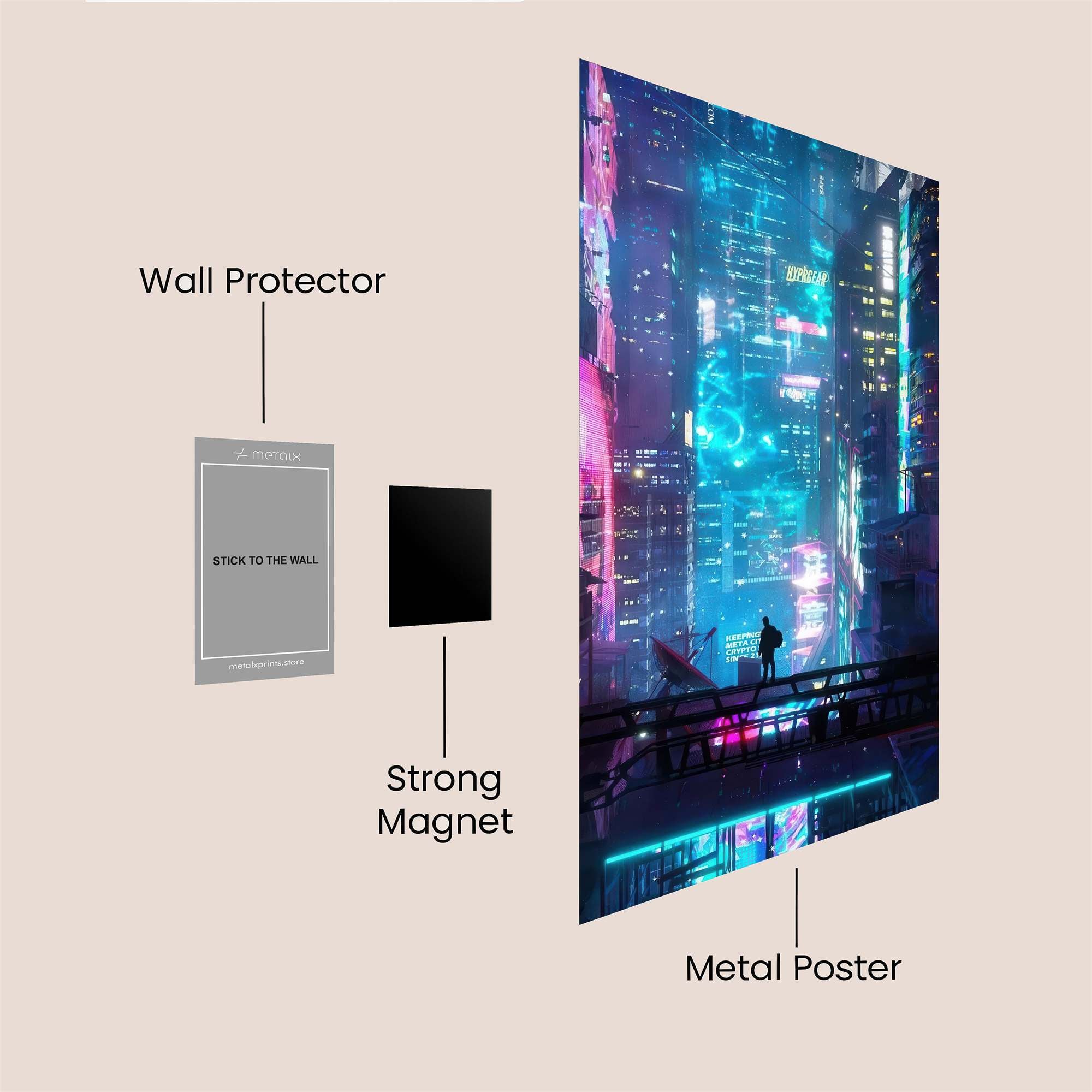 Neon Reverie Safe Wall Magnetic / M