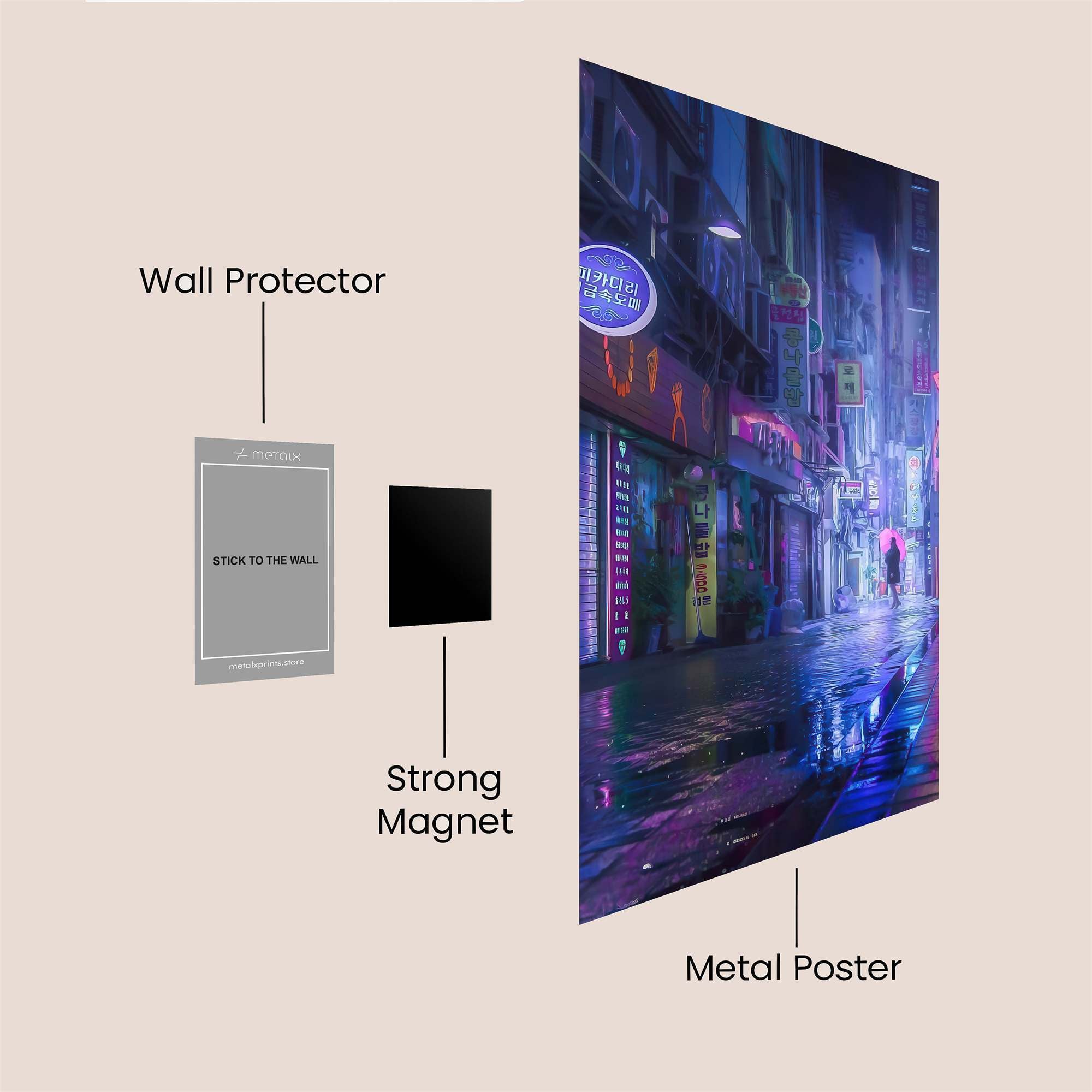 Neon Solitude Safe Wall Magnetic / M