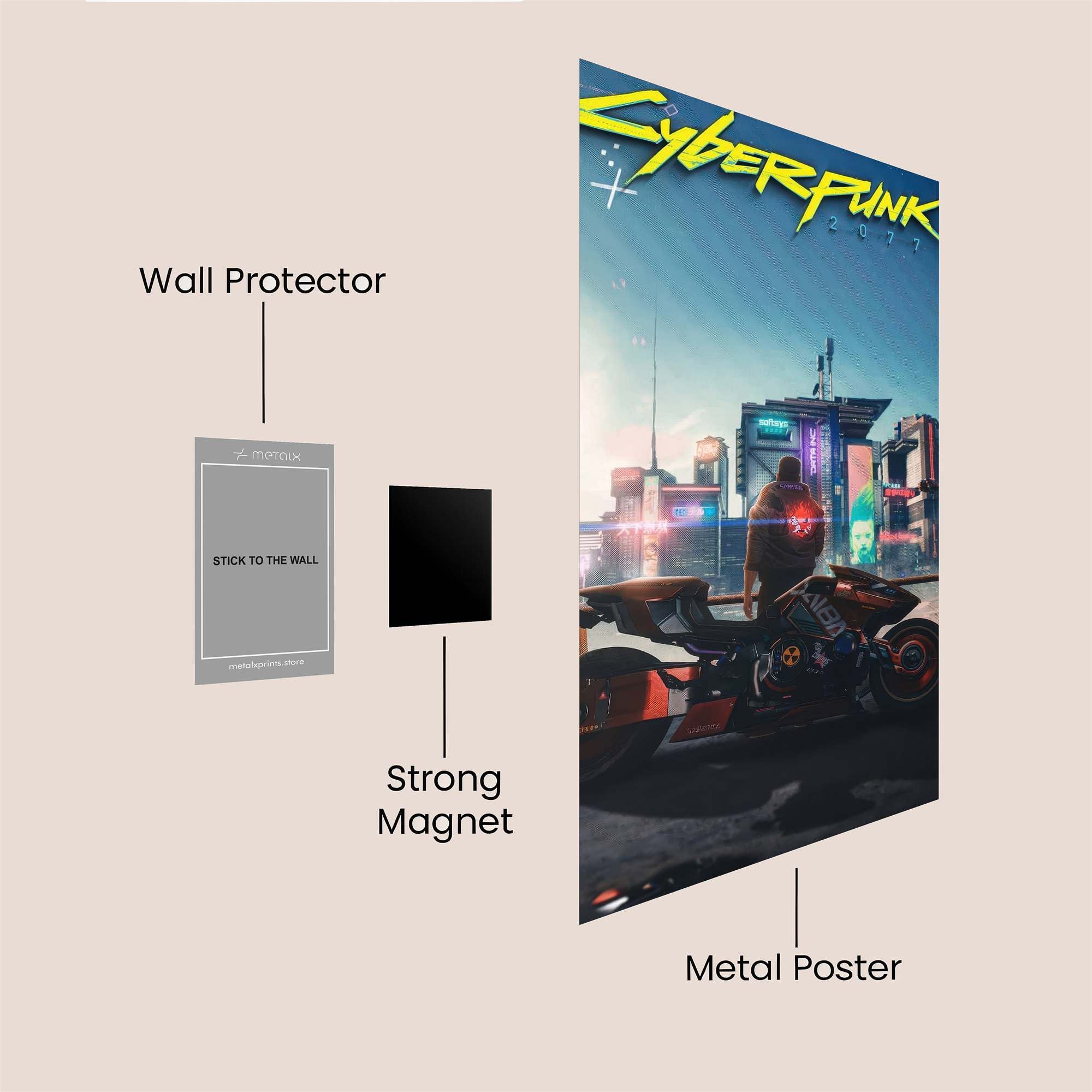 Cyberpunk Reverie Safe Wall Magnetic / M