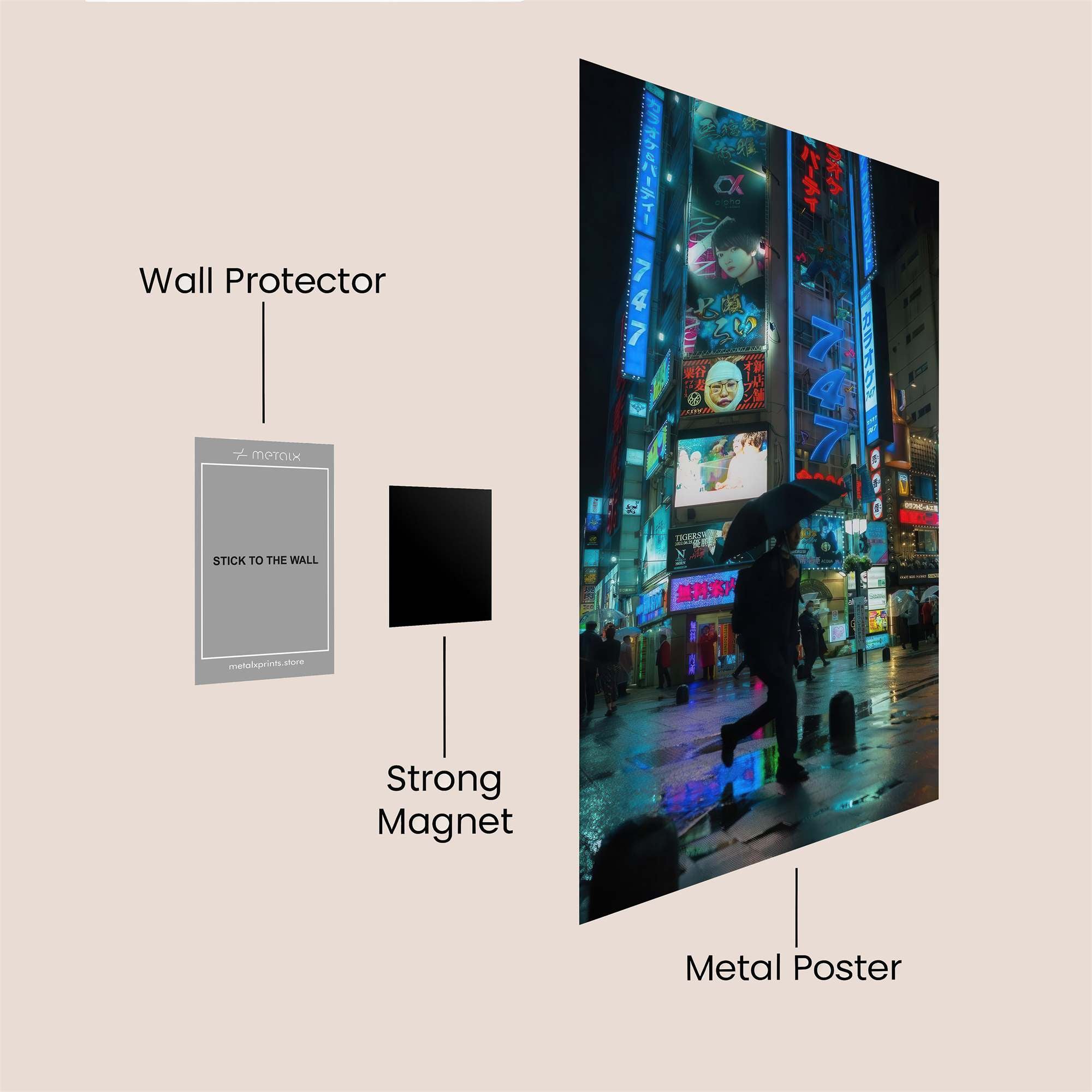 Neon Serenity Safe Wall Magnetic / M