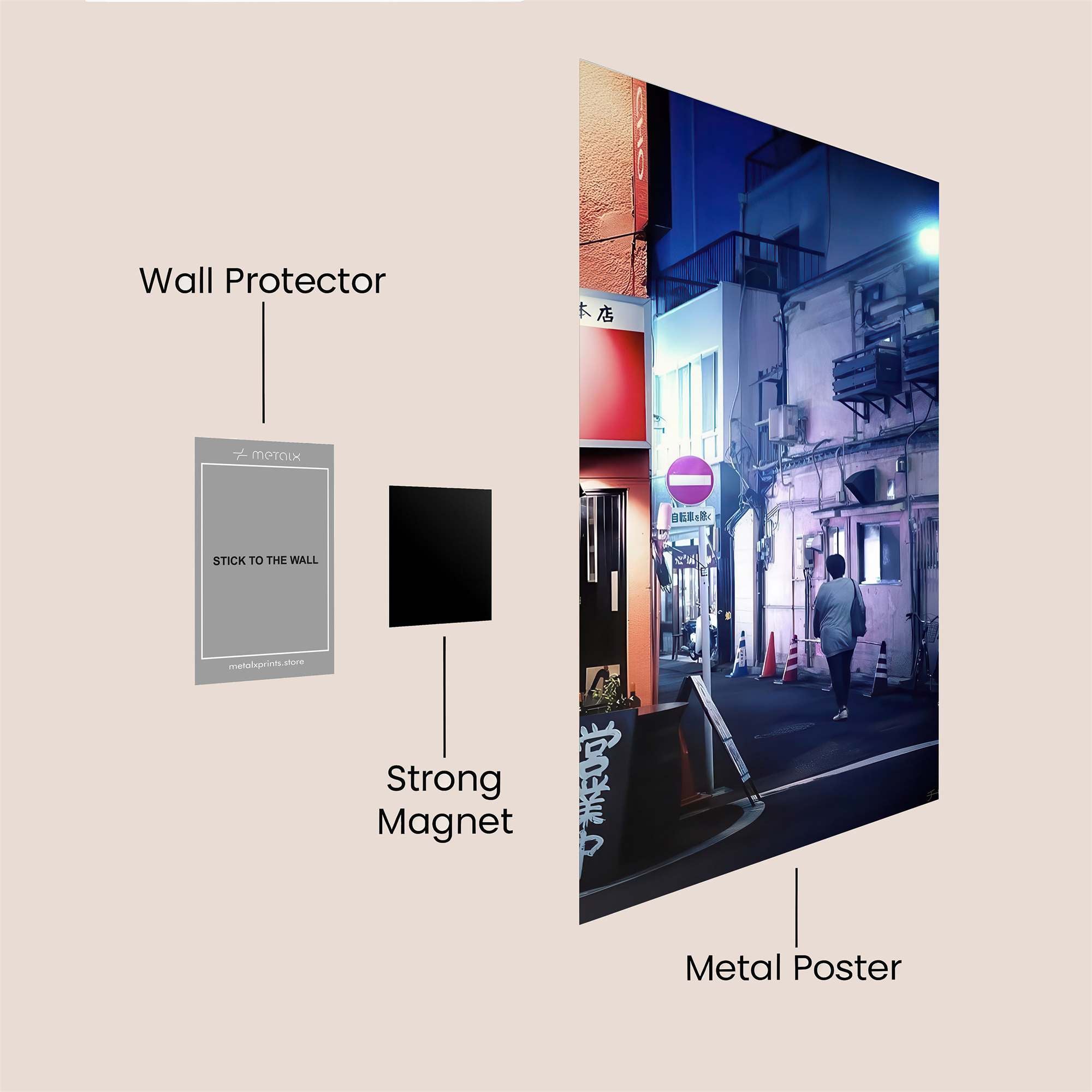 Neon Tranquility Safe Wall Magnetic / M