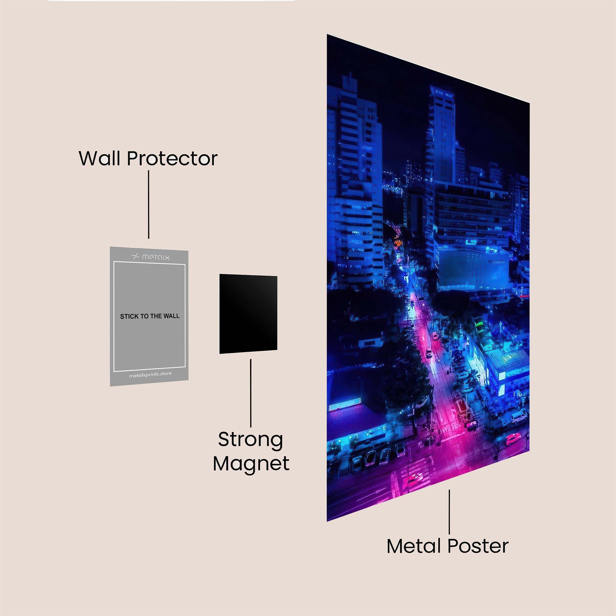 Neon Reverie Safe Wall Magnetic / M