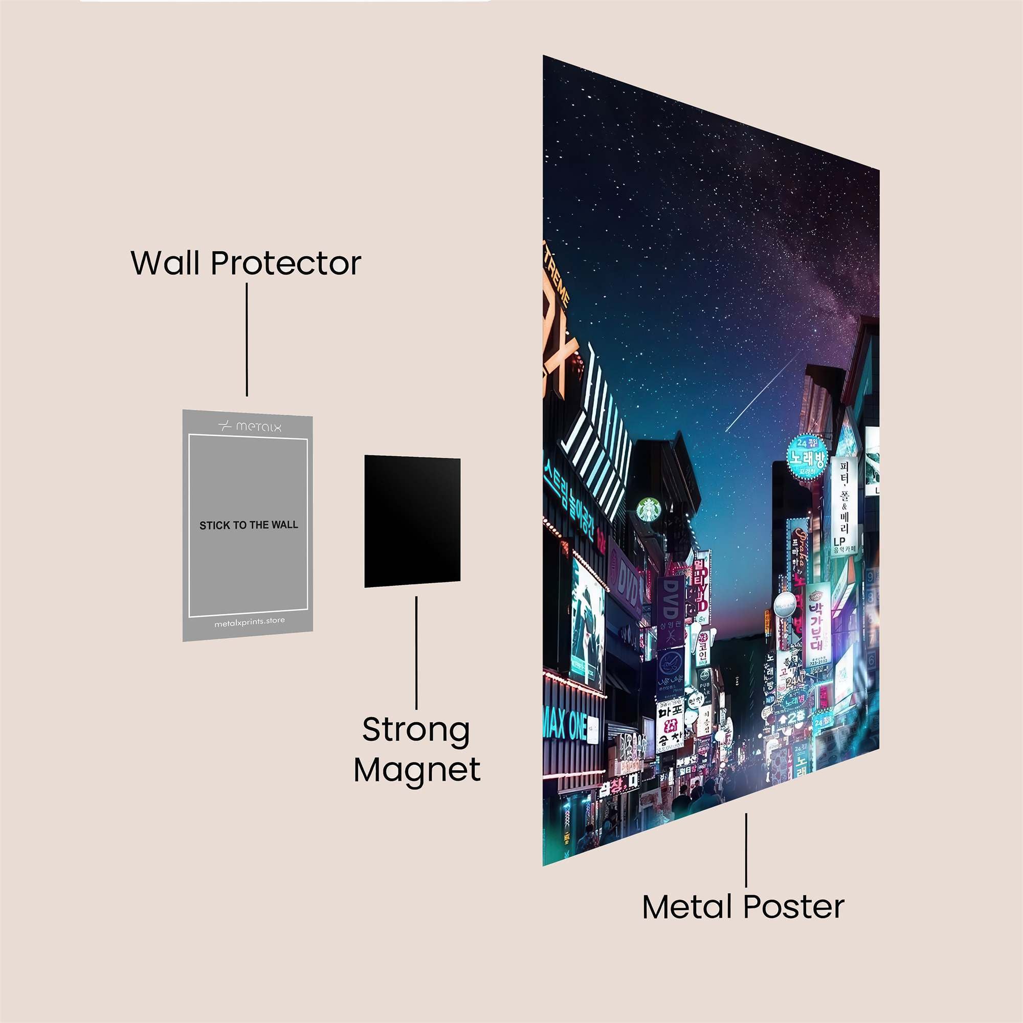 Neon Serenity Safe Wall Magnetic / M