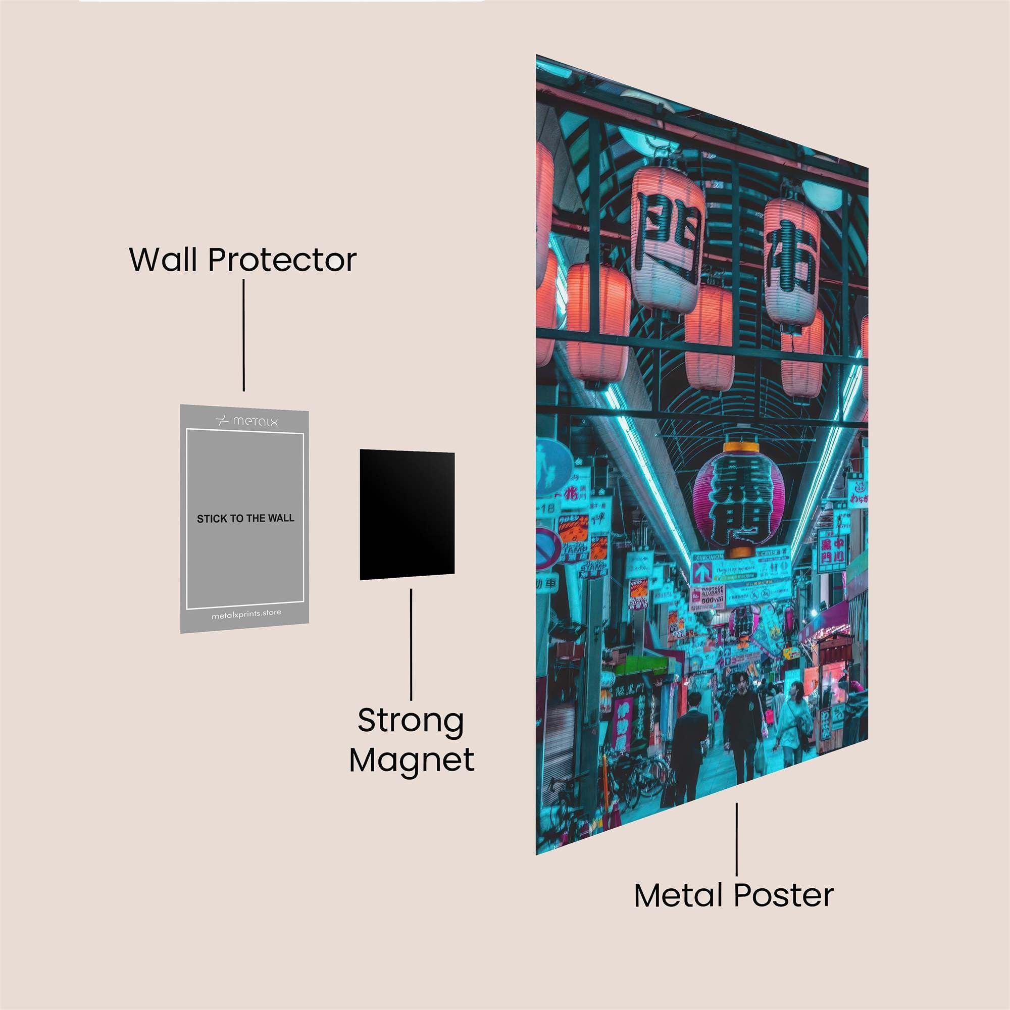 Neon Alleyway Safe Wall Magnetic / M