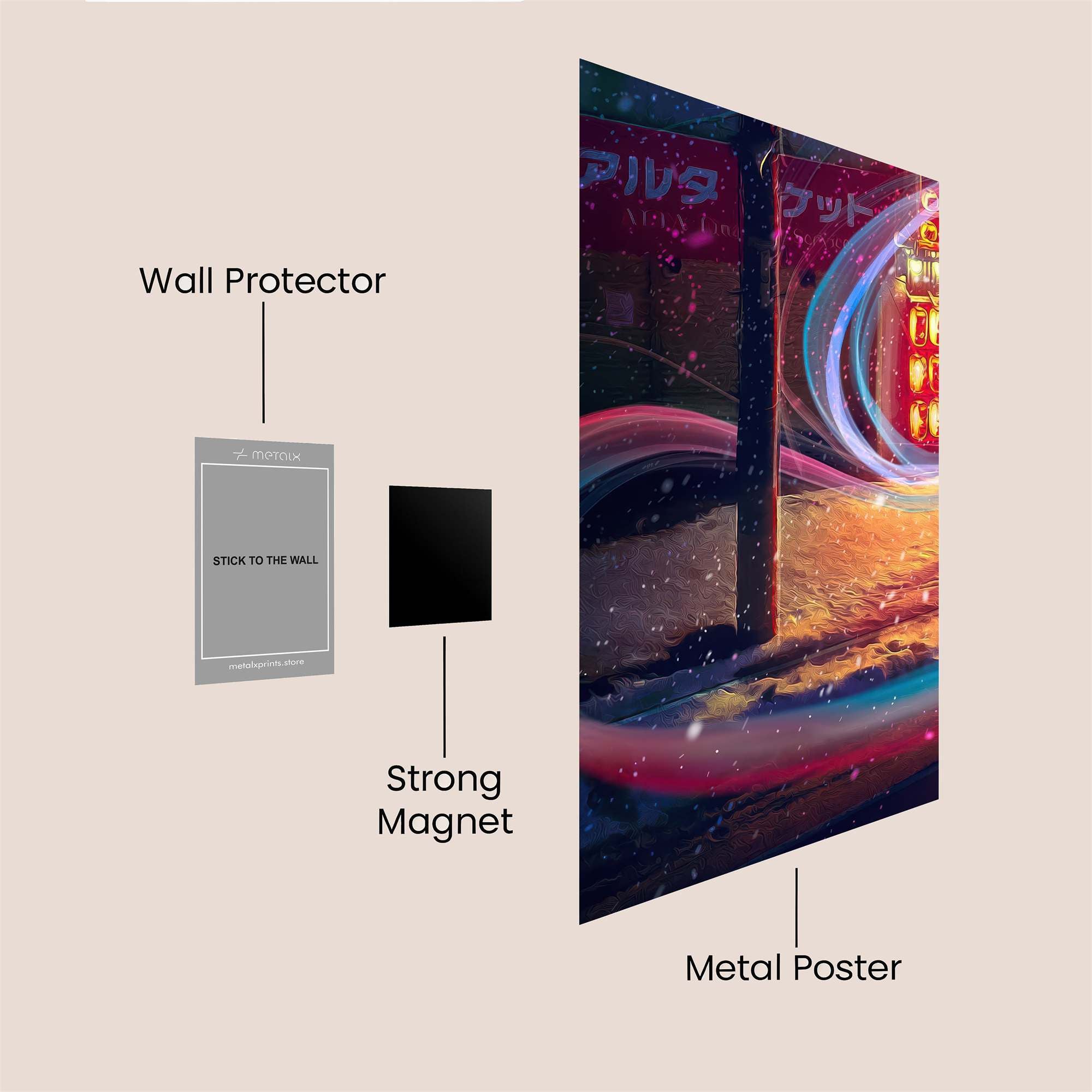 Neon Whirl Safe Wall Magnetic / M