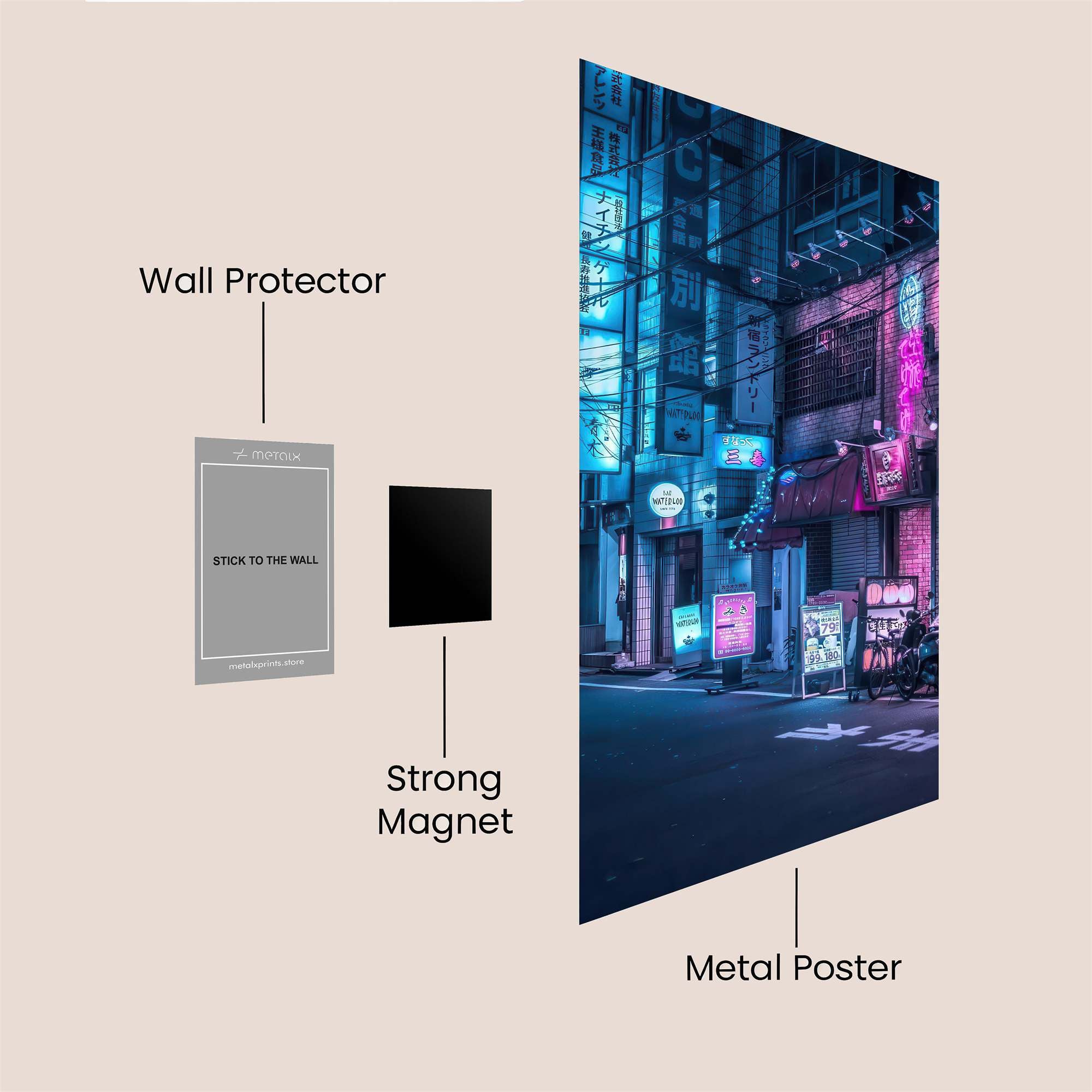 Neon Serenity Safe Wall Magnetic / M