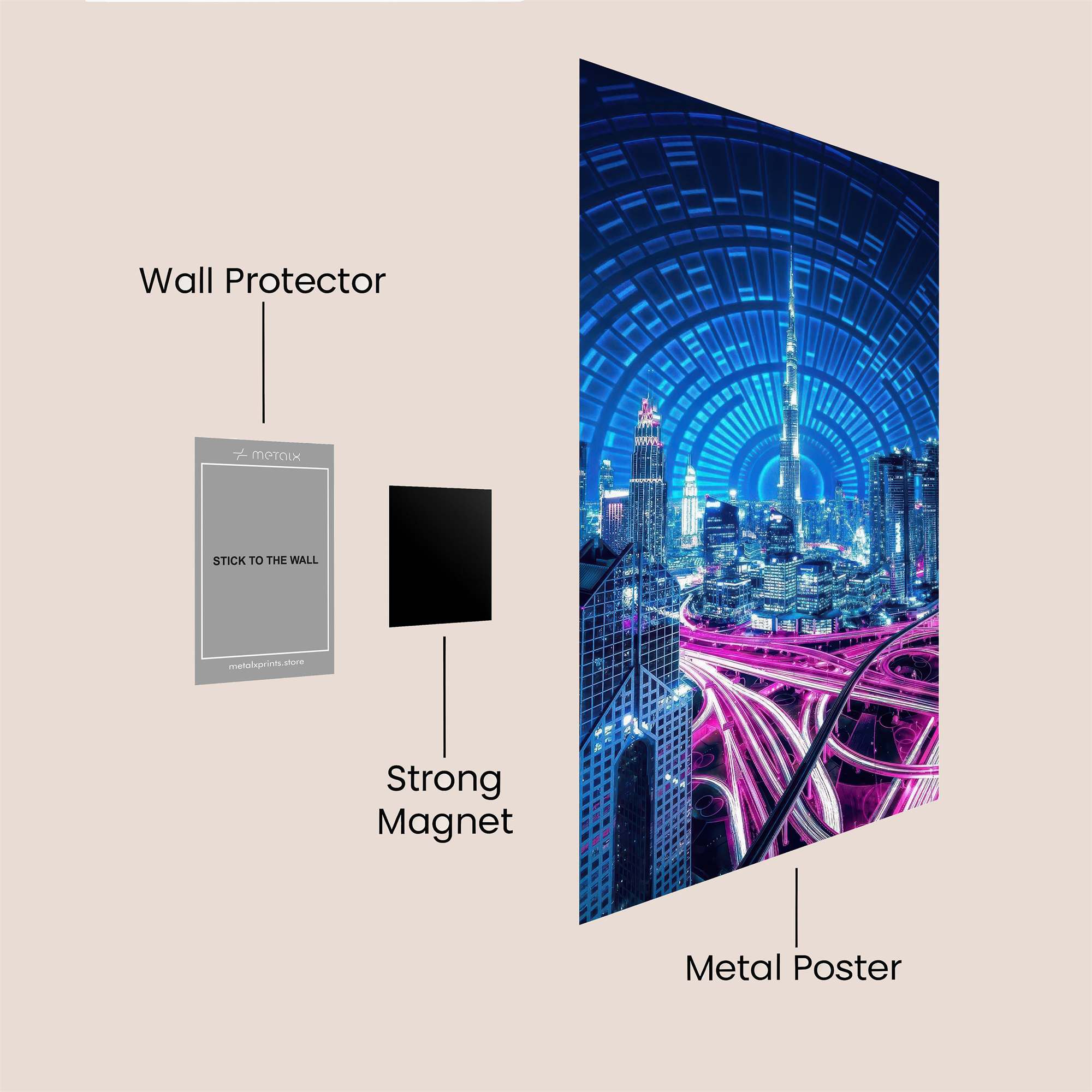 Burj Serenity Safe Wall Magnetic / M