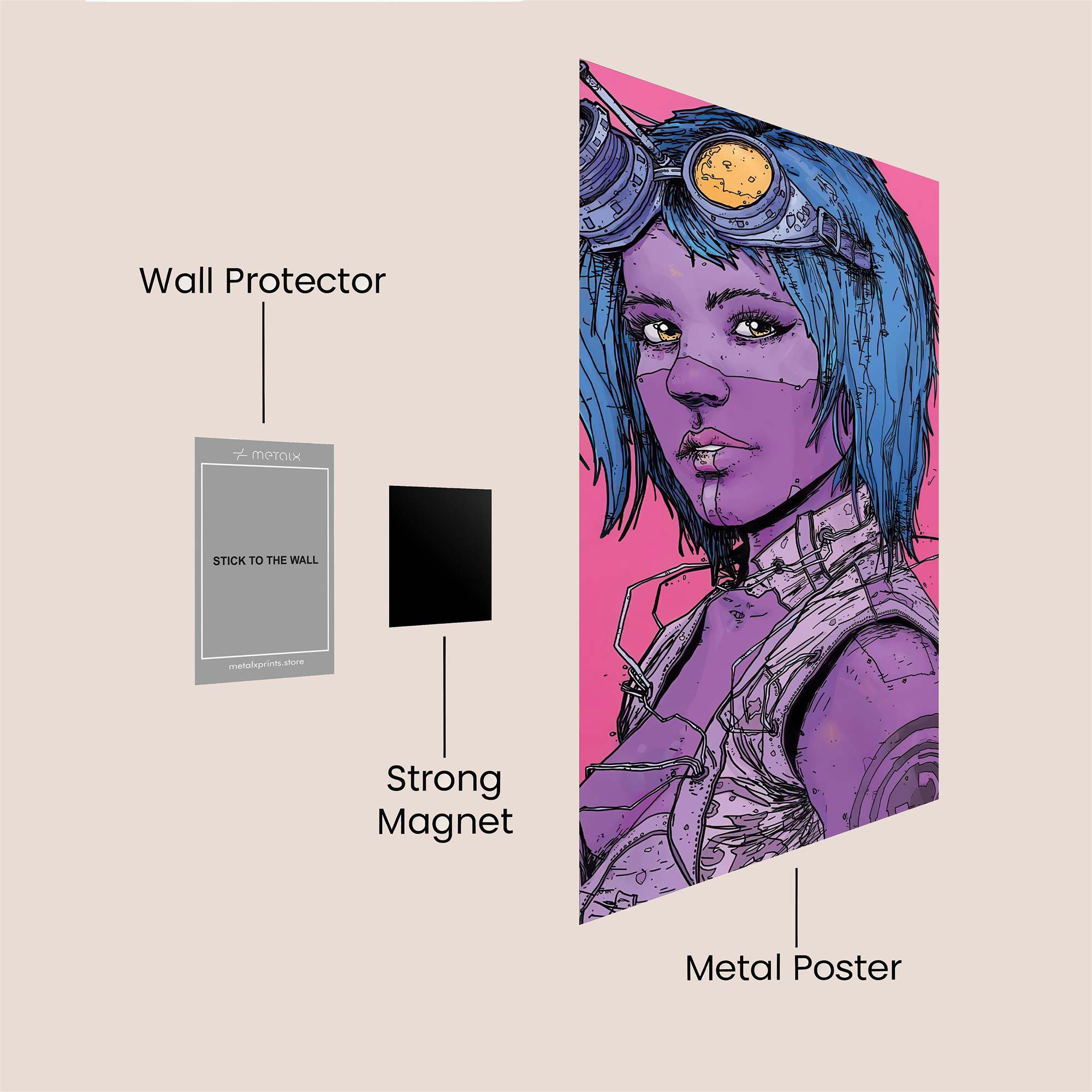 Goggles Enigmatic Safe Wall Magnetic / M