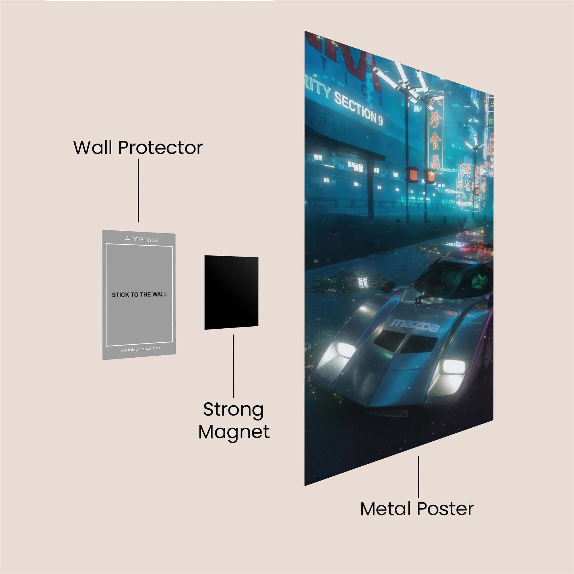 Neon Pursuit Safe Wall Magnetic / M