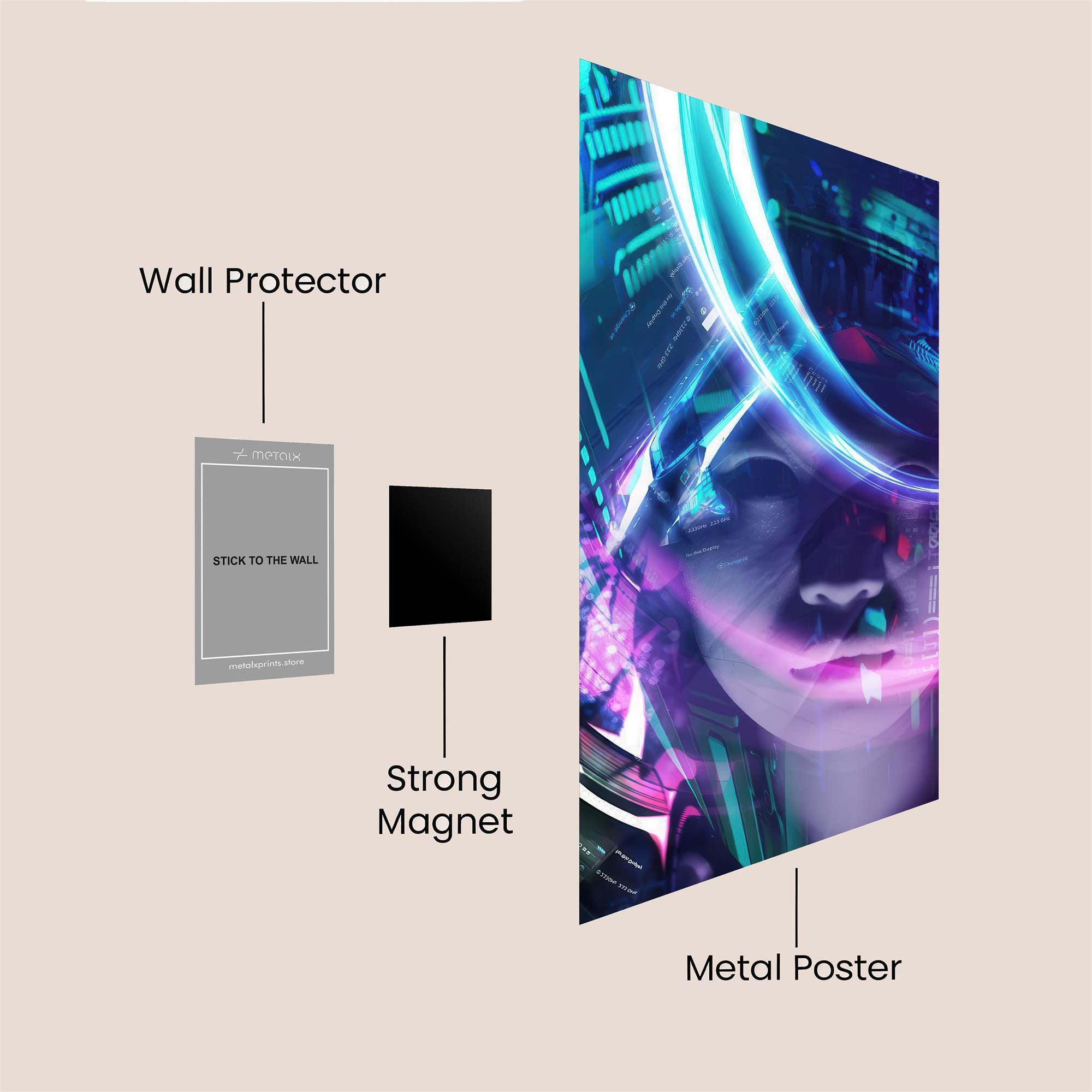Cyber Enigma Safe Wall Magnetic / M