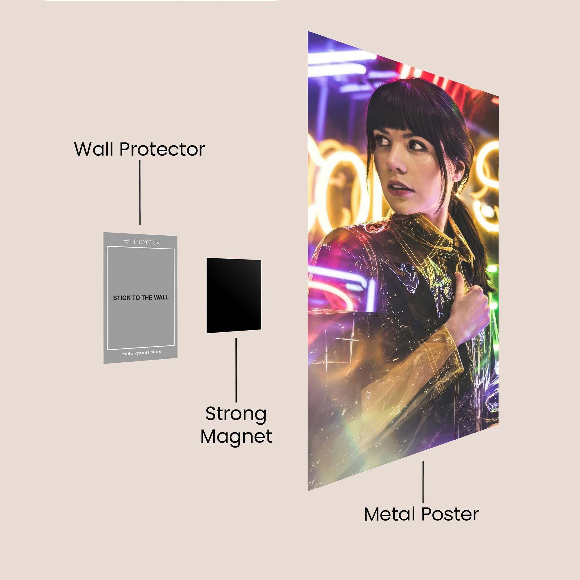 Neon Mystery Safe Wall Magnetic / M