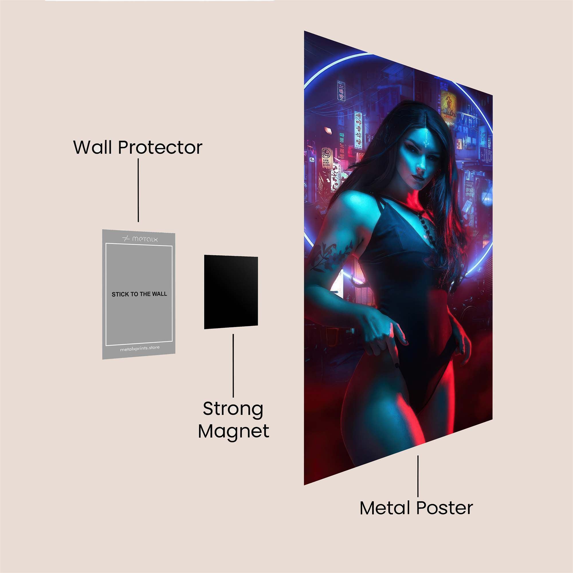 Neon Enigma Safe Wall Magnetic / M