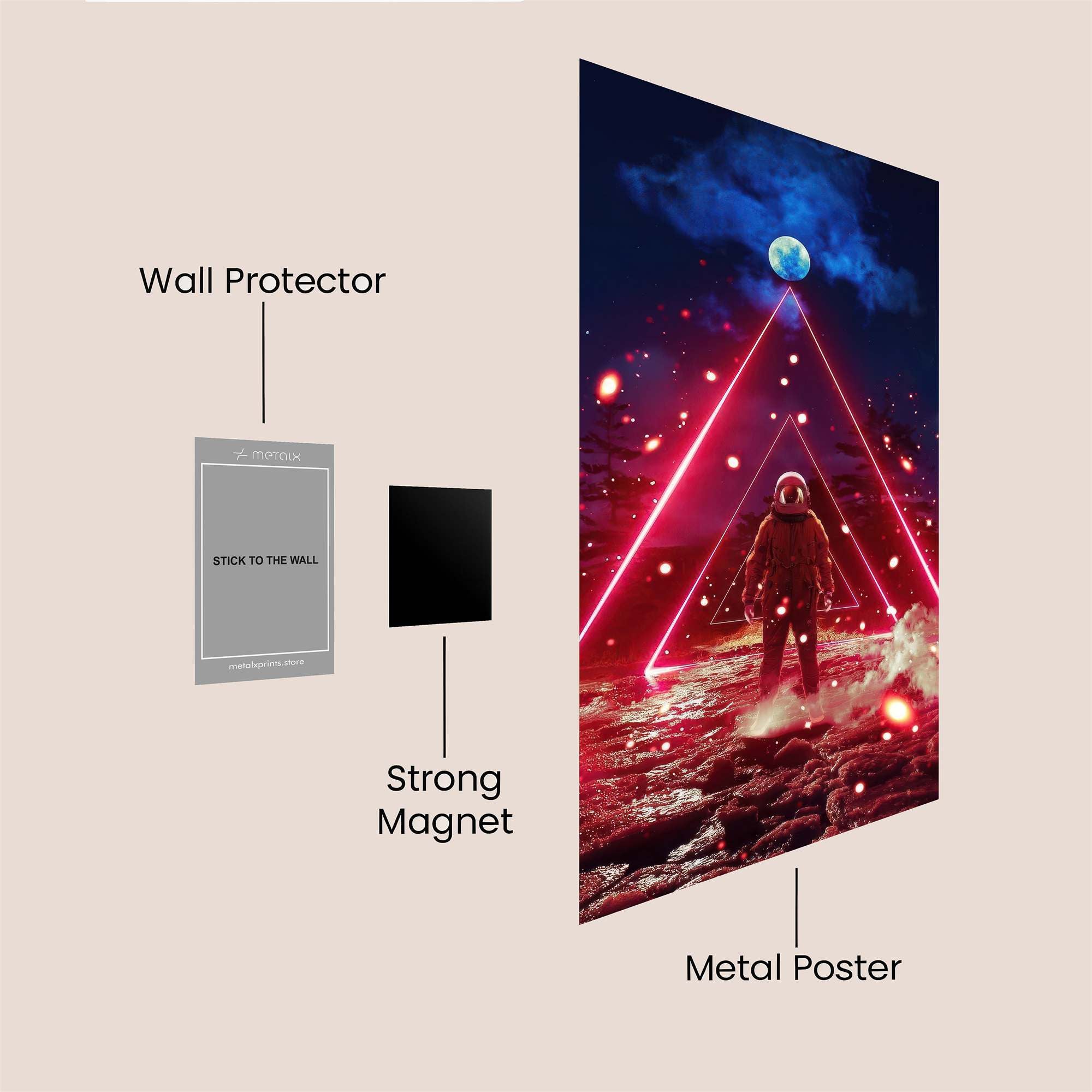 Astronaut Enigma Safe Wall Magnetic / M