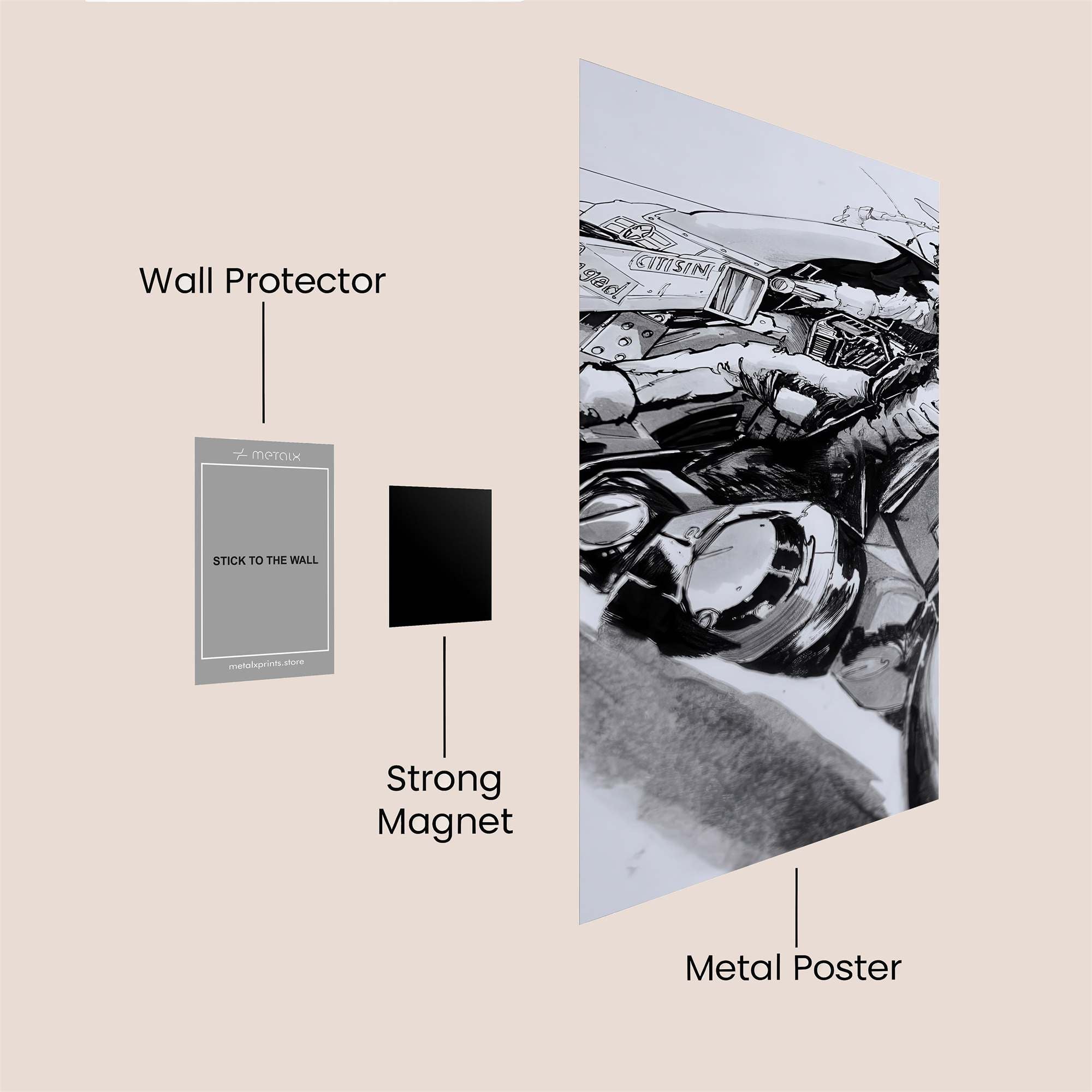Cyberpunk Reverie Safe Wall Magnetic / M