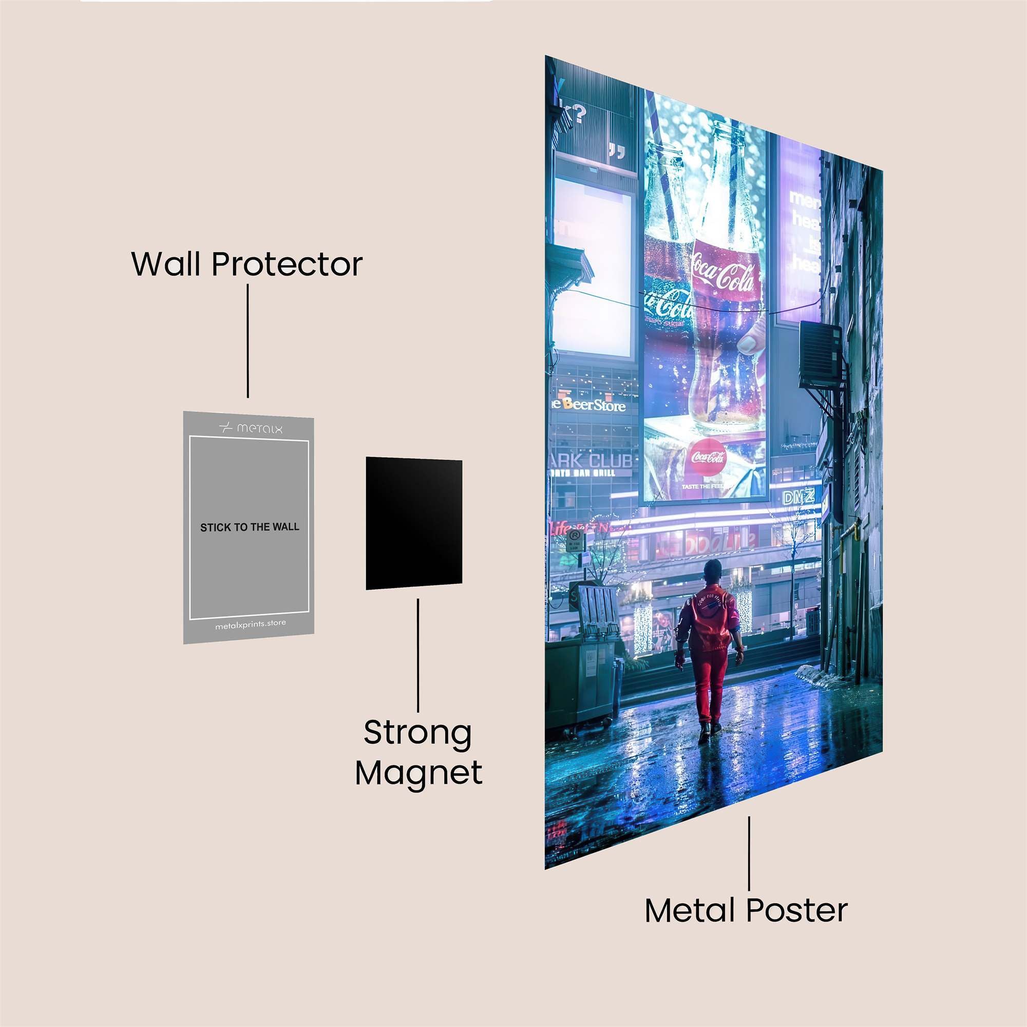 Neon Solitude Safe Wall Magnetic / M