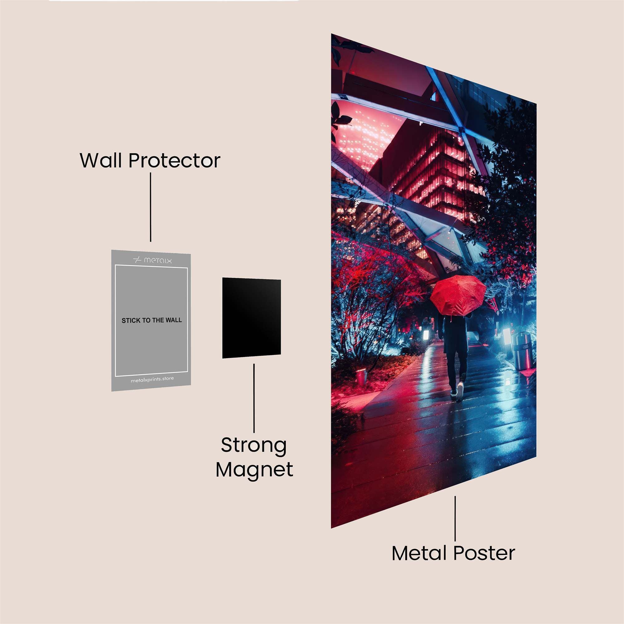 Neon Solitude Safe Wall Magnetic / M