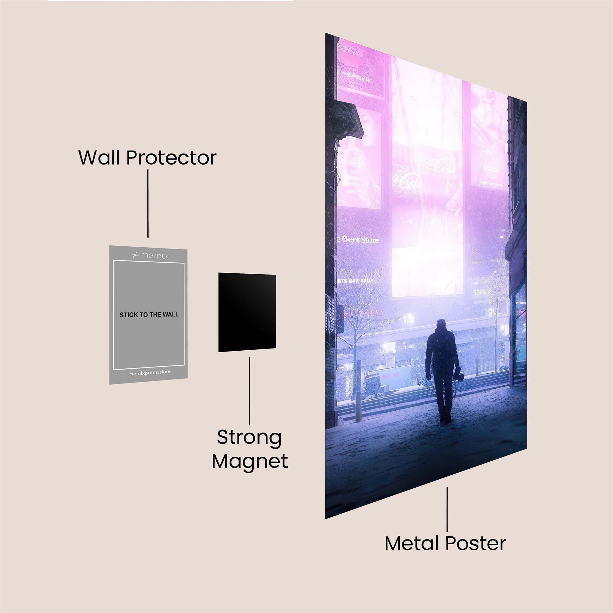 Neon Solitude Safe Wall Magnetic / M
