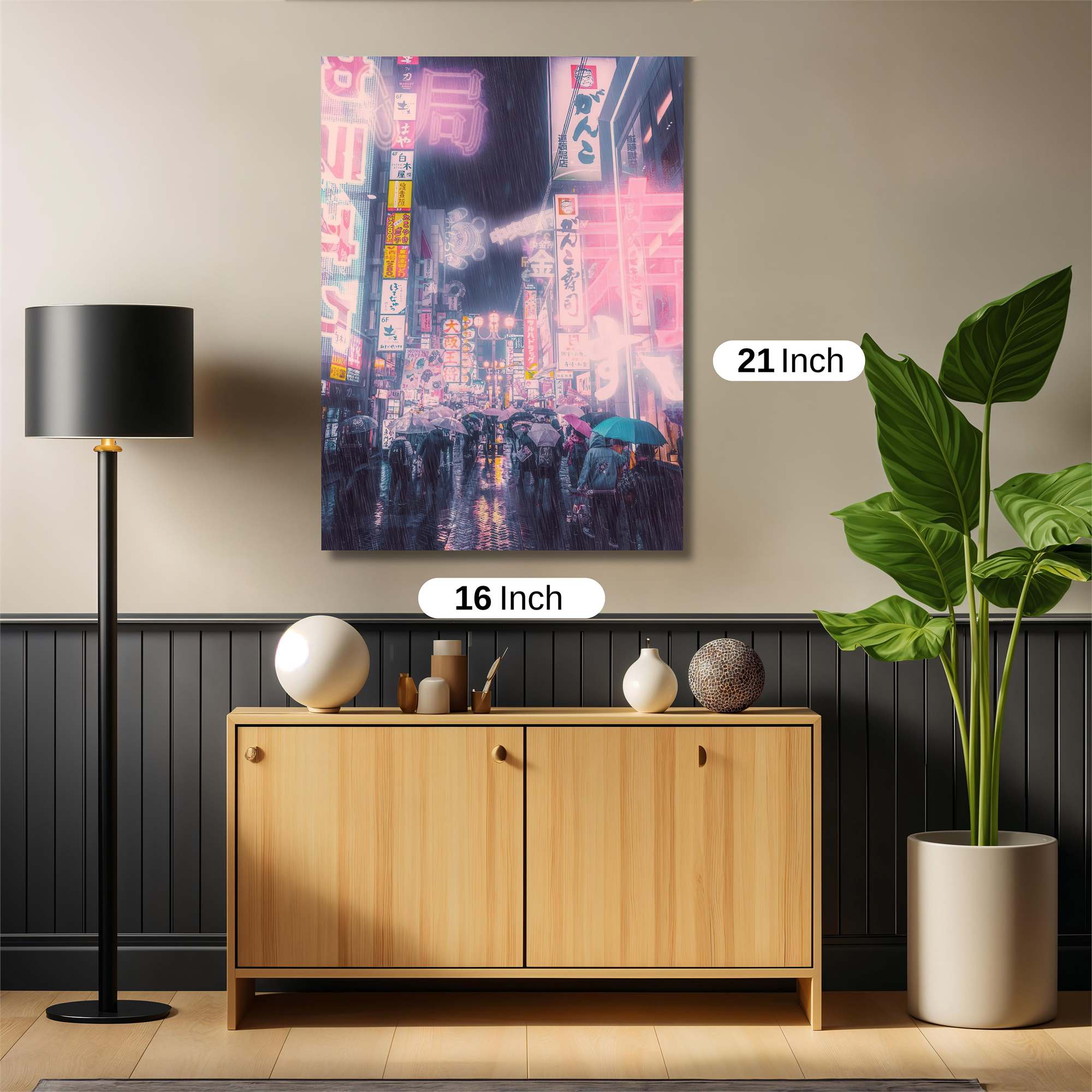 Neon Rain Safe Wall Magnetic / M