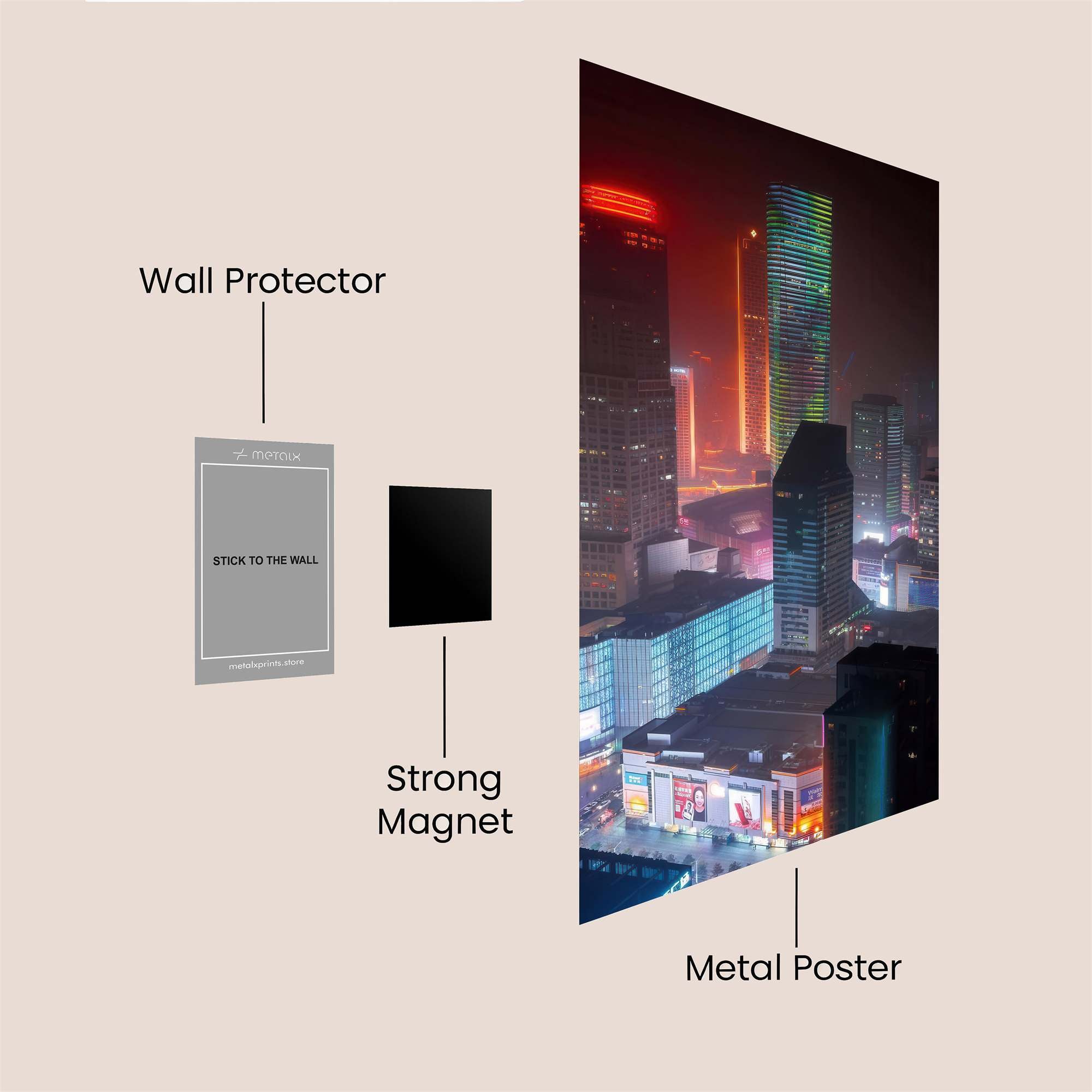Neon Serenity Safe Wall Magnetic / M
