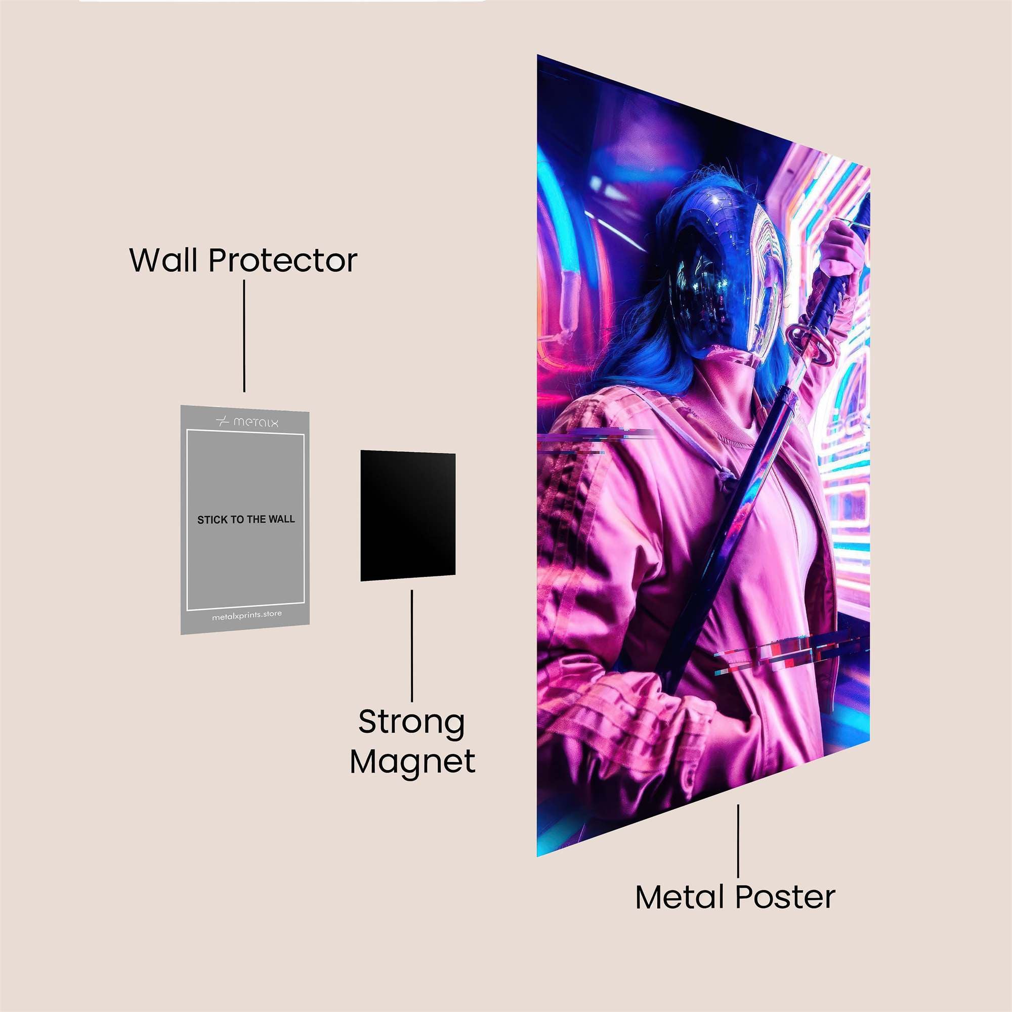 Cyber Ninja Safe Wall Magnetic / M