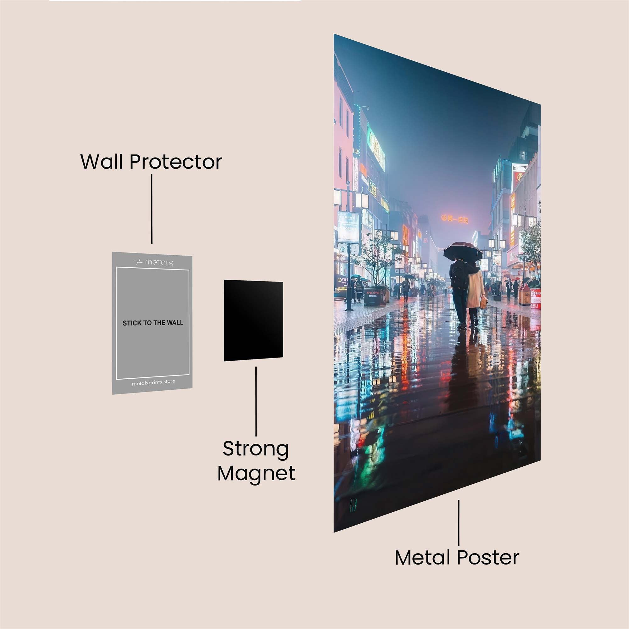 Neon Solitude Safe Wall Magnetic / M