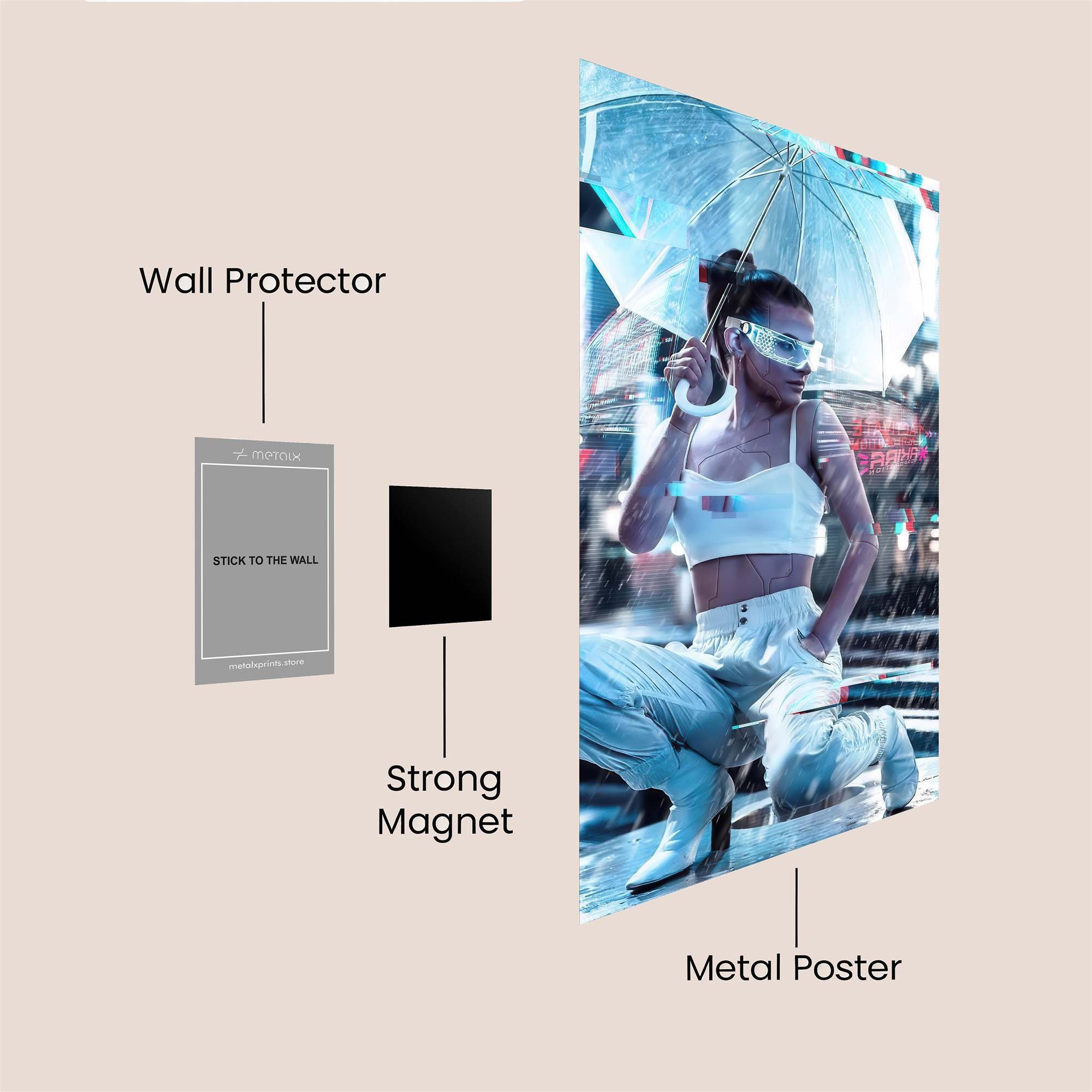 Neon Solitude Safe Wall Magnetic / M