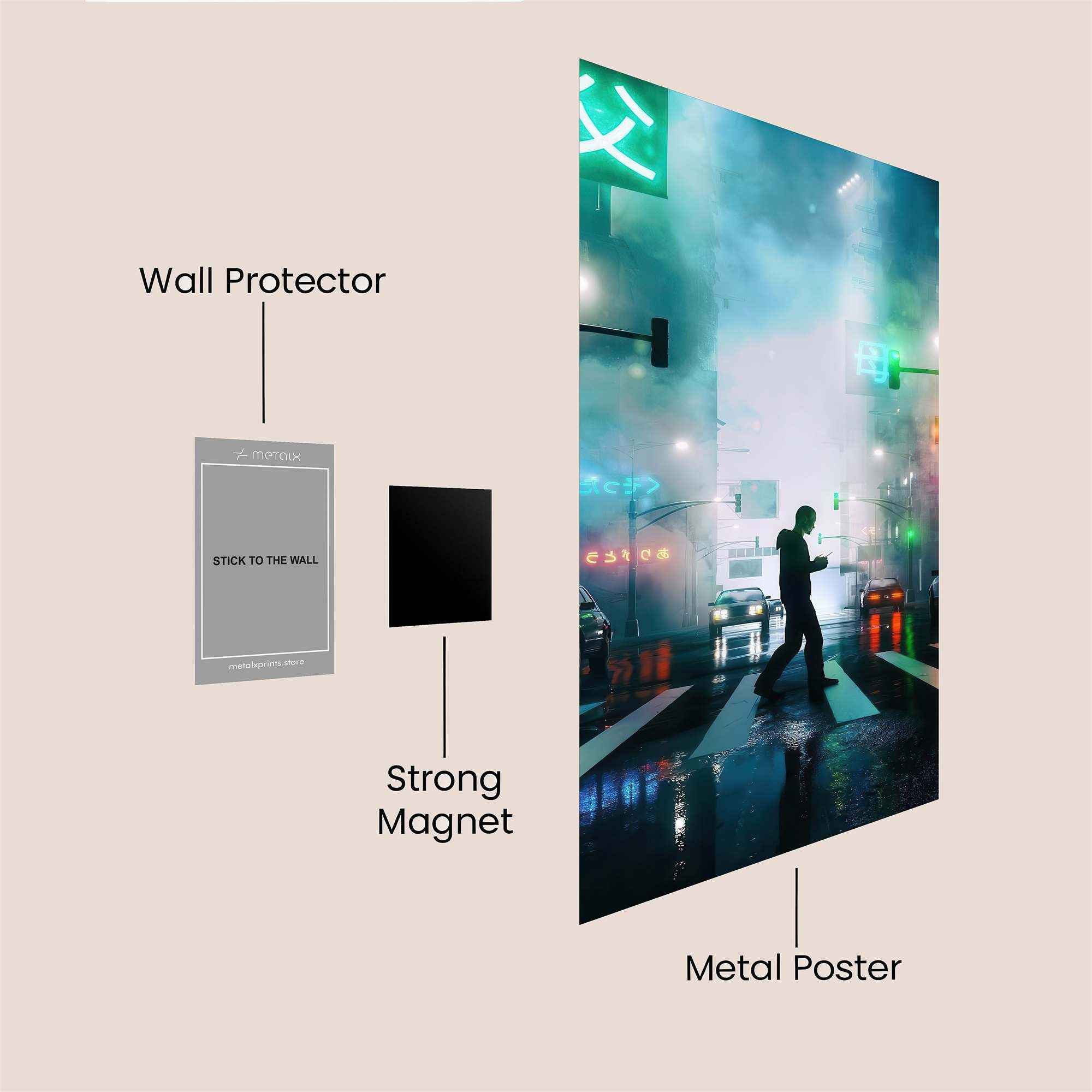 Cyberpunk Solitude Safe Wall Magnetic / M